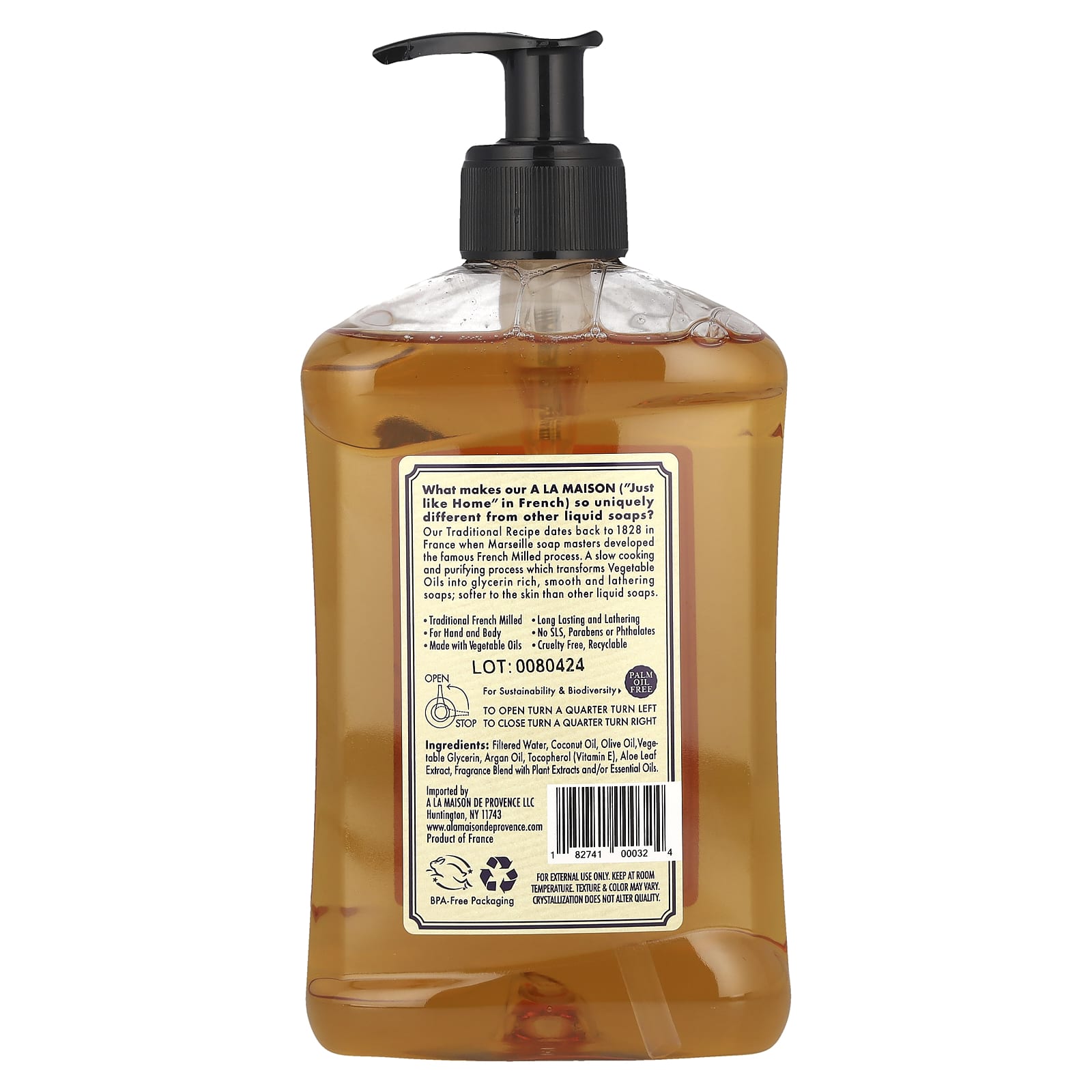 A La Maison de Provence, Liquid Soap For Hand & Body, Lavender Aloe, 16.9 fl oz (500 ml)