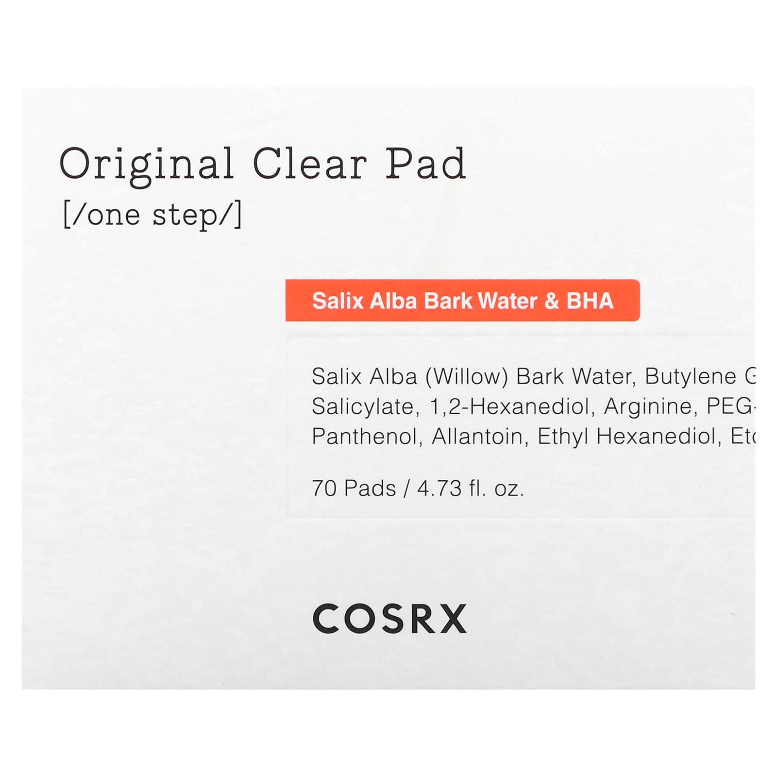 CosRx, One Step, Original Clear Pad, 70 Pads