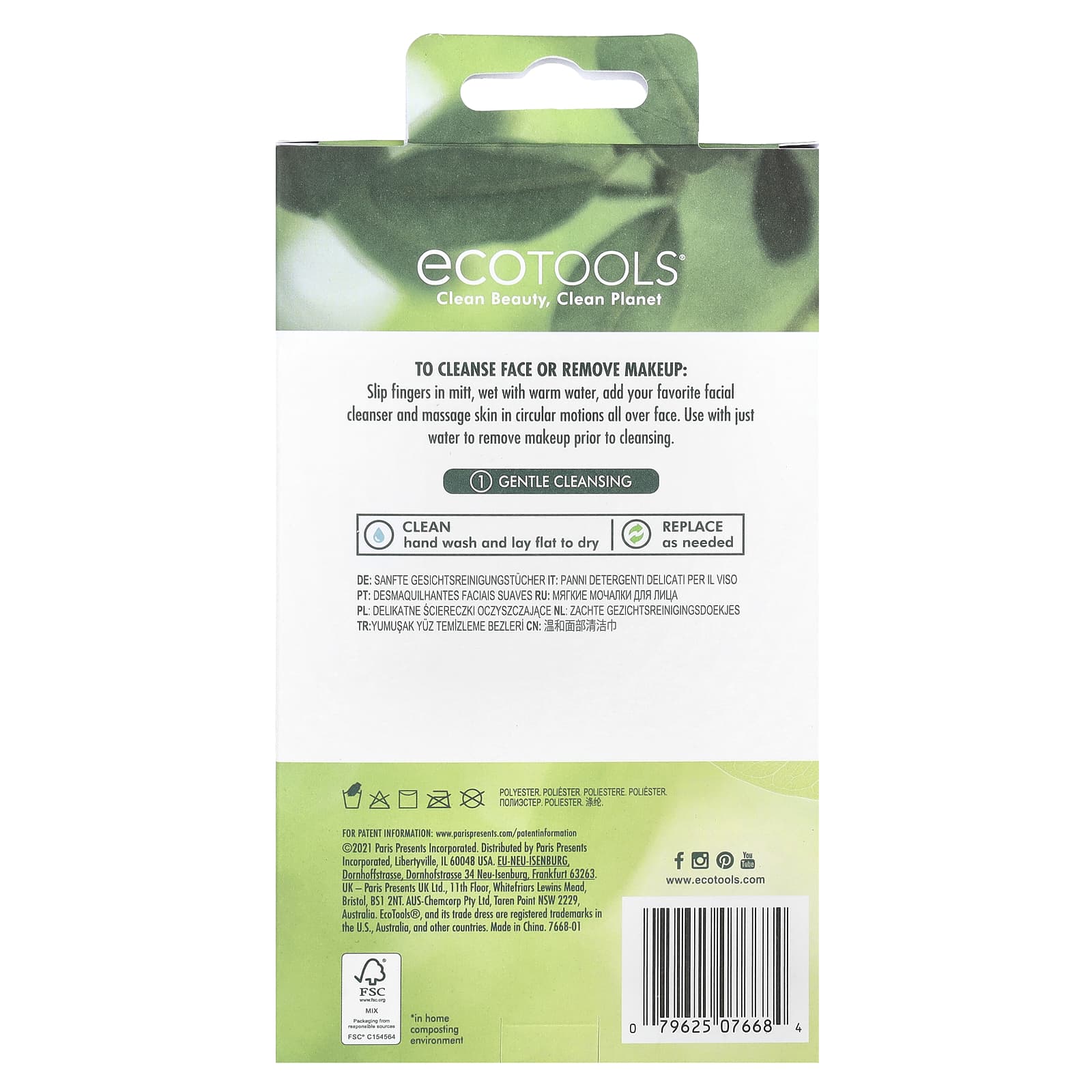 EcoTools, Gentle Facial Cleansing Cloths, Citrus Infused, 2 Cloths