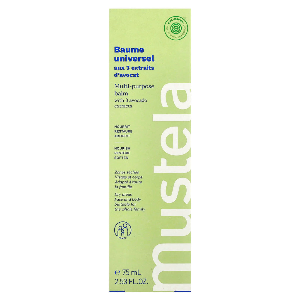 Mustela, Multi-Purpose Balm With 3 Avocado Extracts, 2.53 fl oz (75 ml)