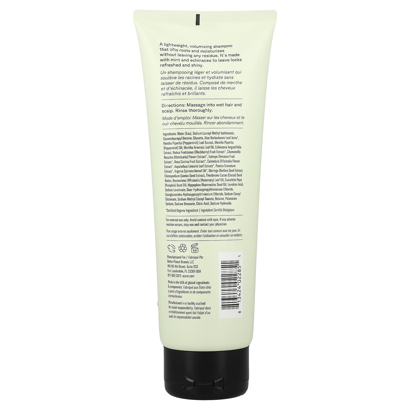 ACURE, Vivacious Volume Shampoo, Mint & Echinacea, 8 fl oz (236 ml)