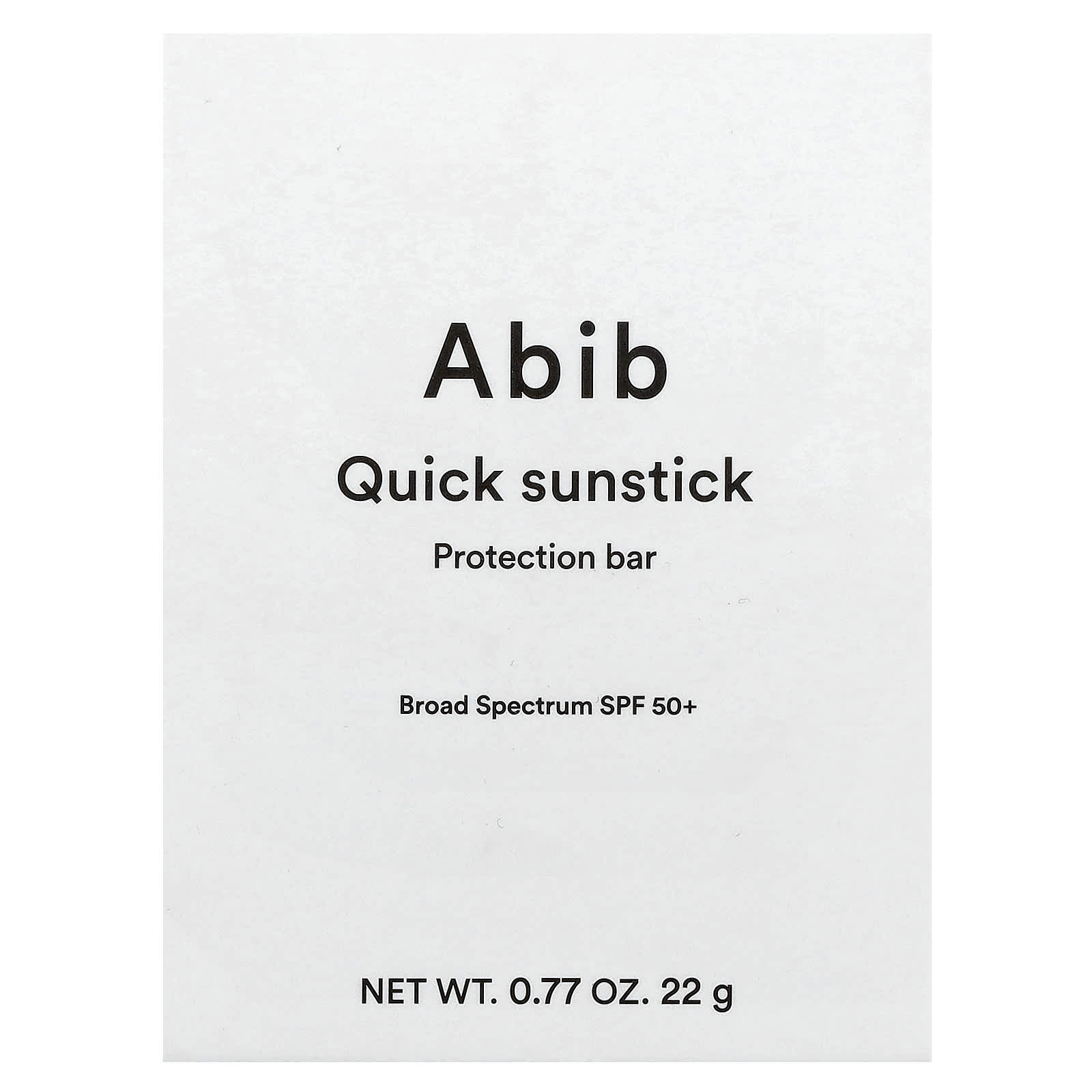 Abib, Quick Sunstick Protect Bar, SPF 50+, 0.77 oz (22 g)