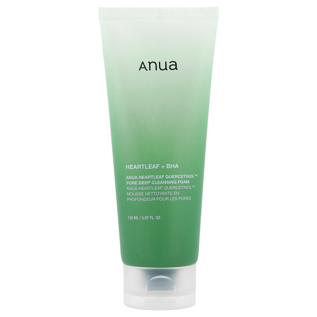 Anua, Heartleaf Quercetinol™ Pore Deep Cleansing Foam, 5.07 fl oz (150 ml)
