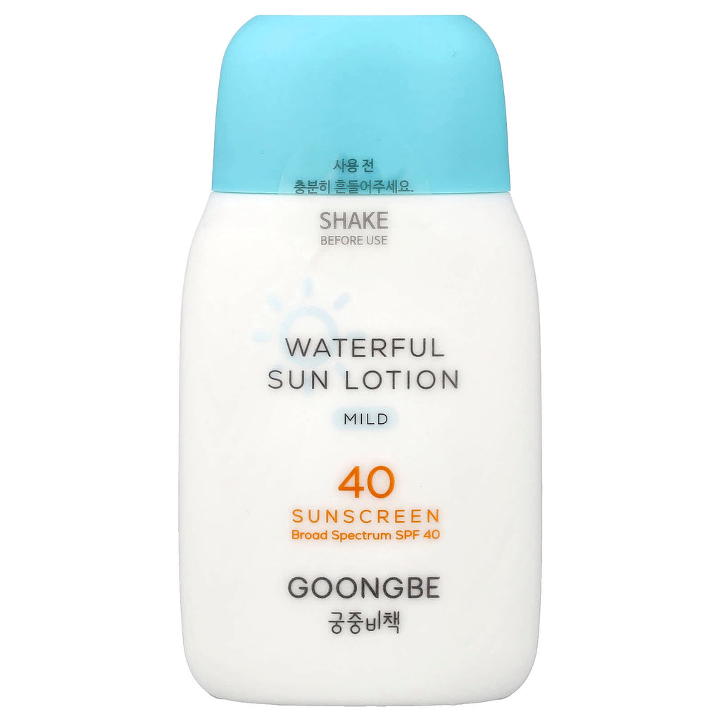 Goongbe, Waterful Sun Lotion Sunscreen, Mild, SPF 40, 2.82 oz (80 g)