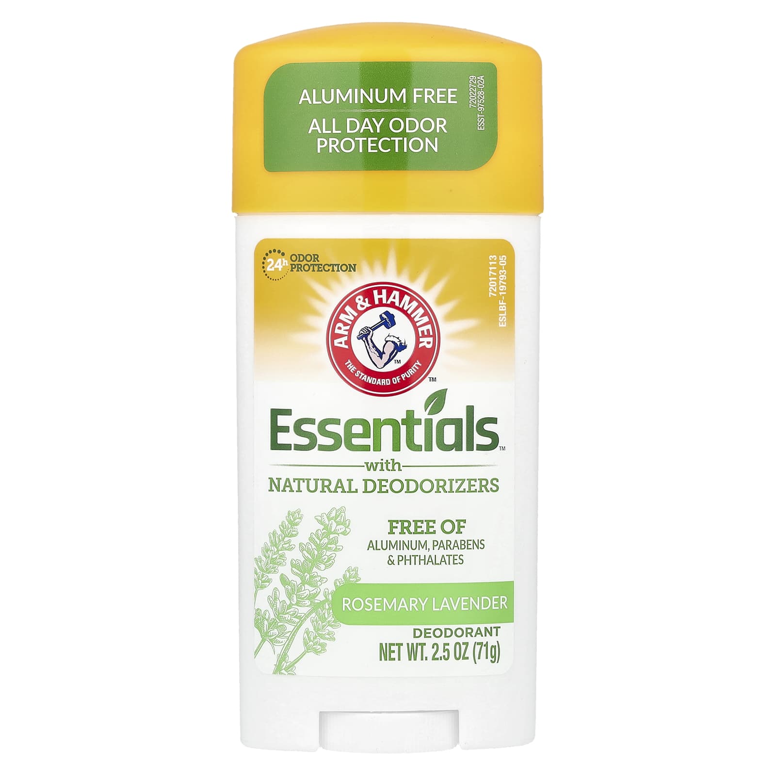 Arm & Hammer, Essentials™ with Natural Deodorizers, Deodorant, Rosemary Lavender, 2.5 oz (71 g)