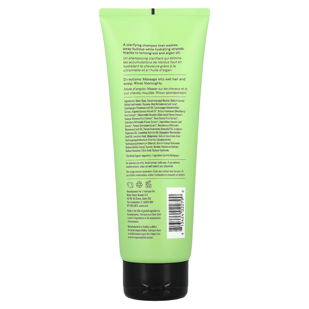 ACURE, Curiously Clarifying Shampoo, Lemongrass & Argan Oil, 8 fl oz (236 ml)