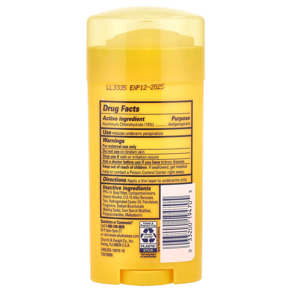 Arm & Hammer, UltraMax™, Antiperspirant Deodorant, Solid, Powder Fresh, 2.6 oz (73 g)