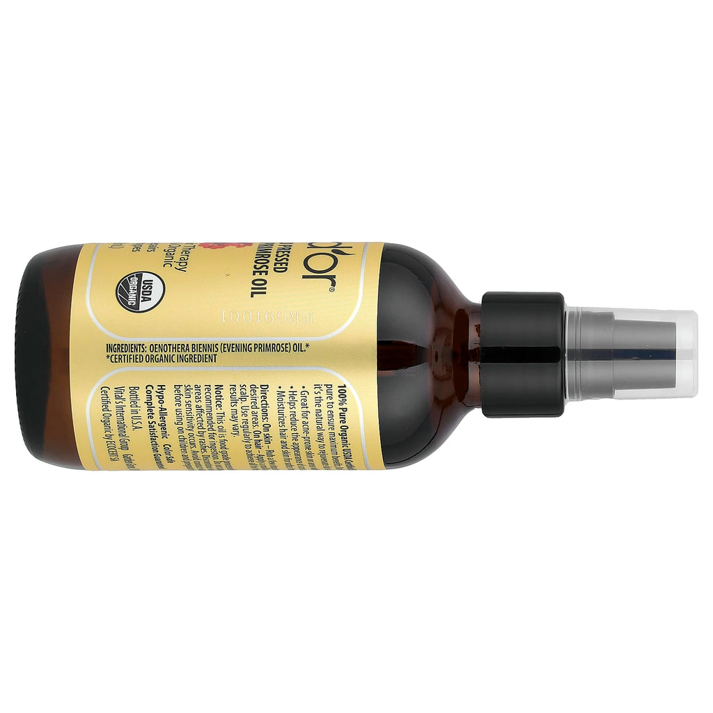 Pura D'or, Organic Evening Primrose Oil, 4 fl oz (118 ml)