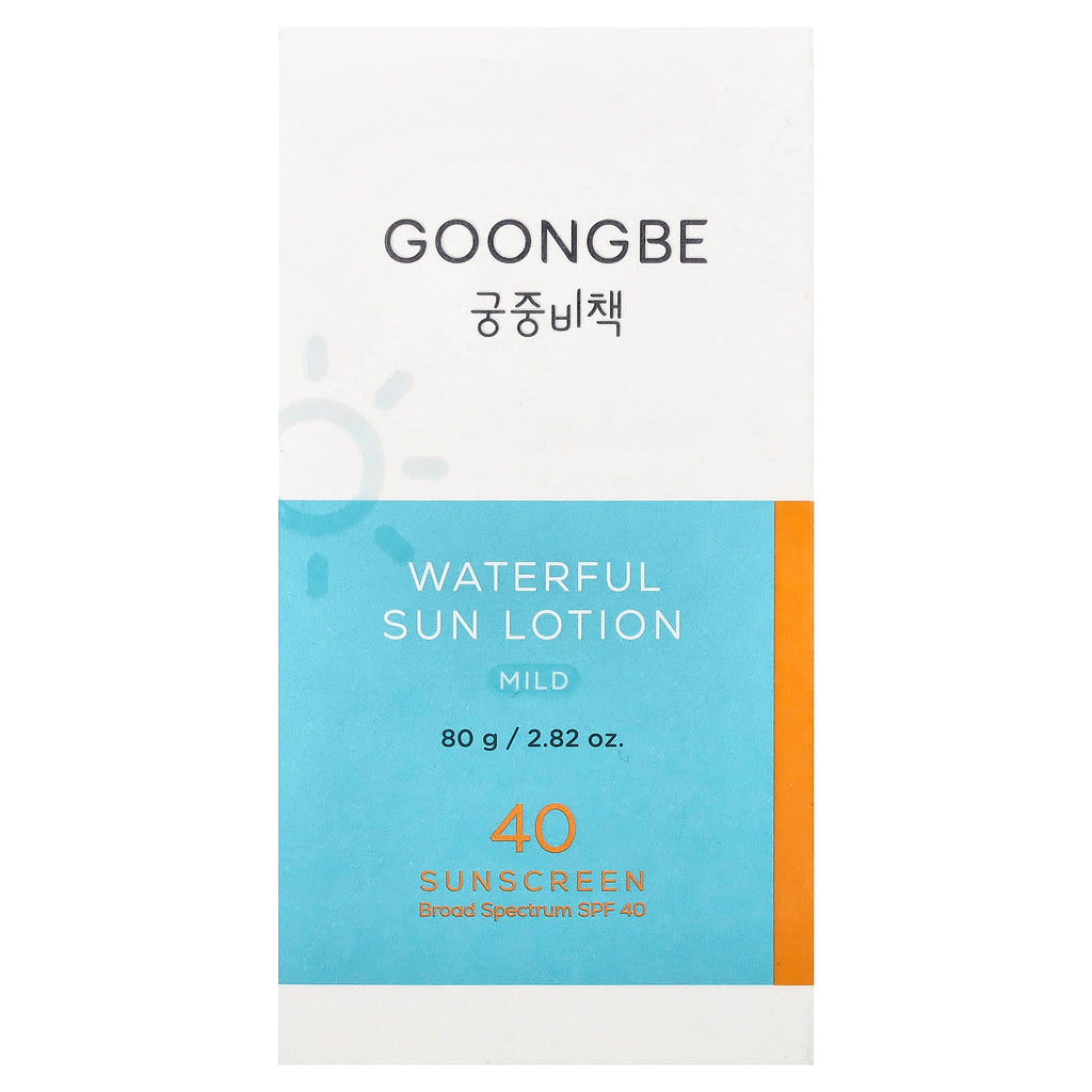 Goongbe, Waterful Sun Lotion Sunscreen, Mild, SPF 40, 2.82 oz (80 g)