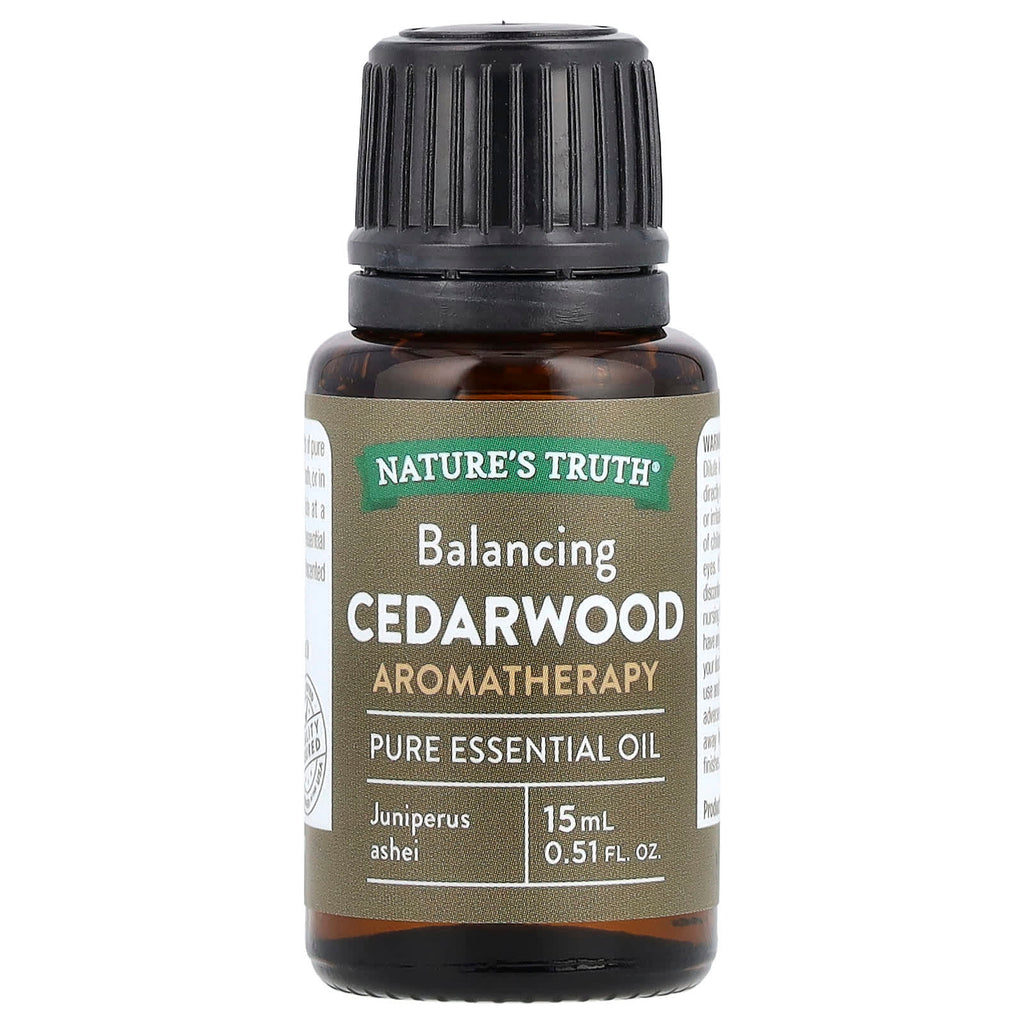 Nature's Truth, Pure Essential Oil, Balancing Cedarwood, 0.51 fl oz (15 ml)