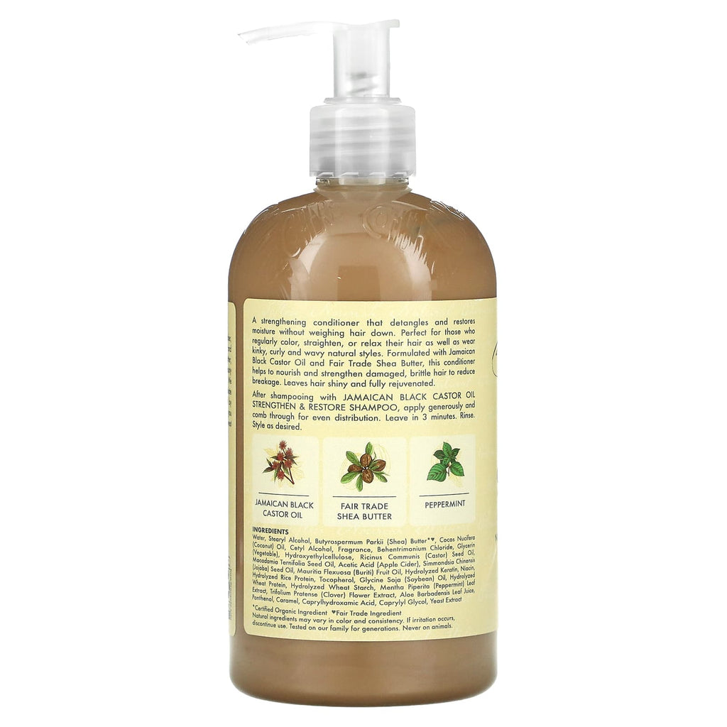 SheaMoisture, Jamaican Black Castor Oil Strengthen & Restore Conditioner, 13 fl oz (384 ml)