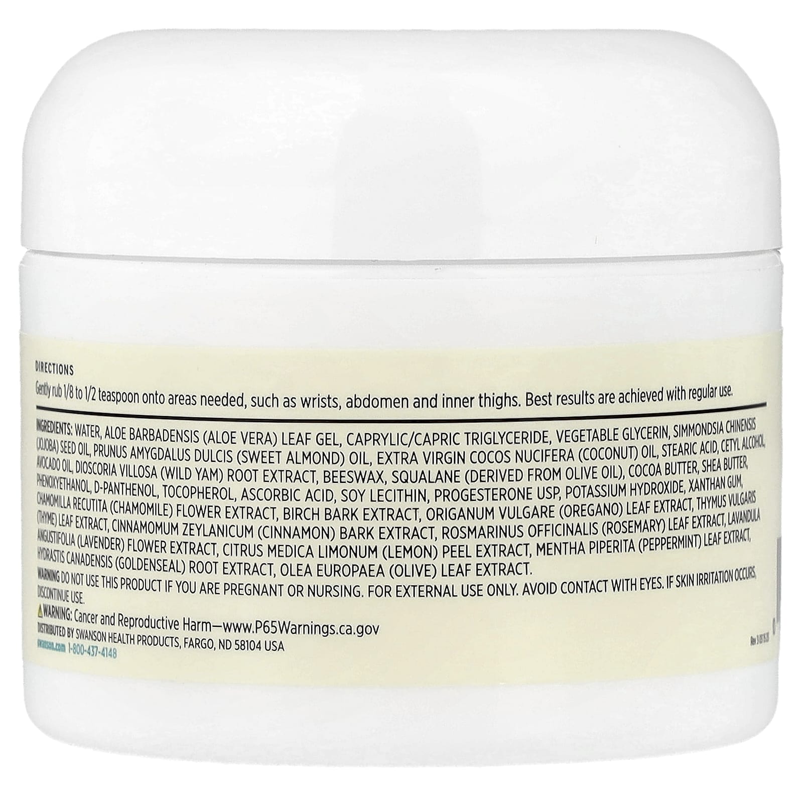 Swanson, Wild Yam Cream, 2 fl oz (59 ml)