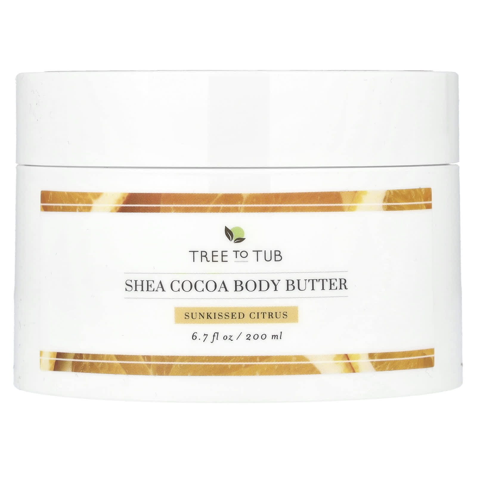 Tree To Tub, Shea Cocoa Body Butter, Sunkissed Citrus, 6.7 fl oz (200 ml)
