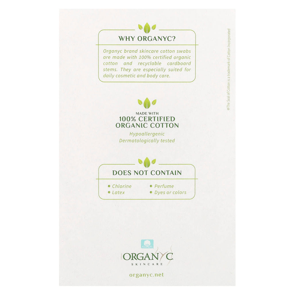 Organyc, Organic Cotton Swabs, 200 Swabs