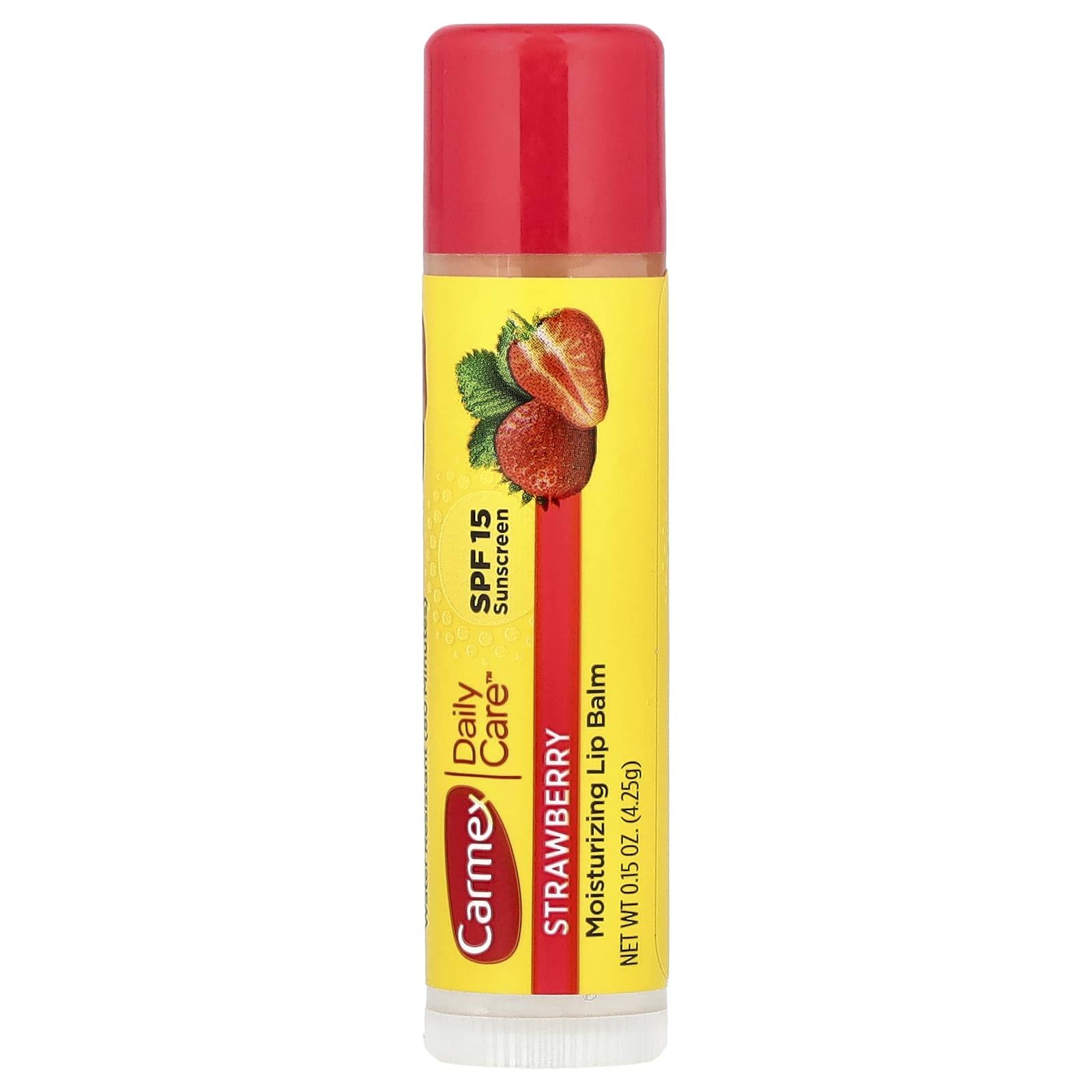 Carmex, Daily Care™, Moisturizing Lip Balm, SPF 15, Strawberry, 0.15 oz (4.25 g)