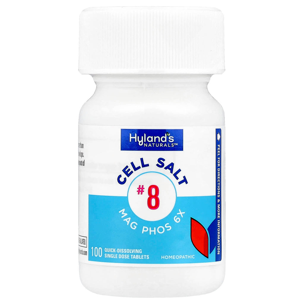 Hyland's Naturals, Cell Salt #8, Mag Phos 6X, 100 Quick-Dissolving Single Tablet