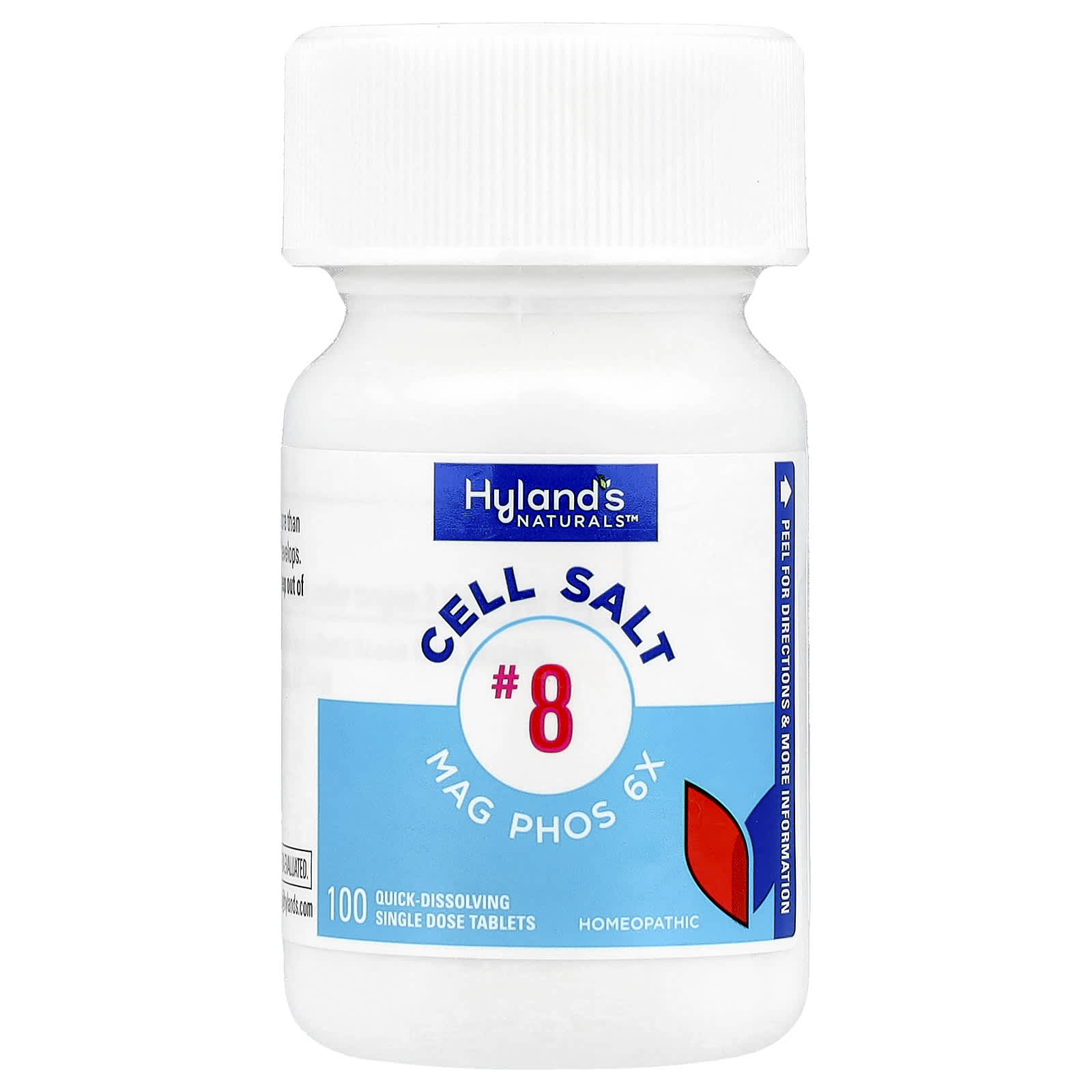 Hyland's Naturals, Cell Salt #8, Mag Phos 6X, 100 Quick-Dissolving Single Tablet