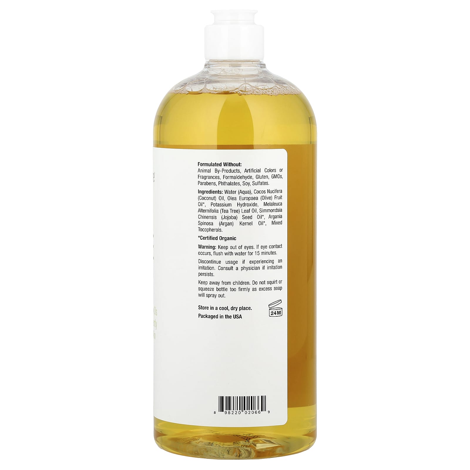 Mild By Nature, Tea Tree Castile Soap, 34 fl oz (1,005 ml)