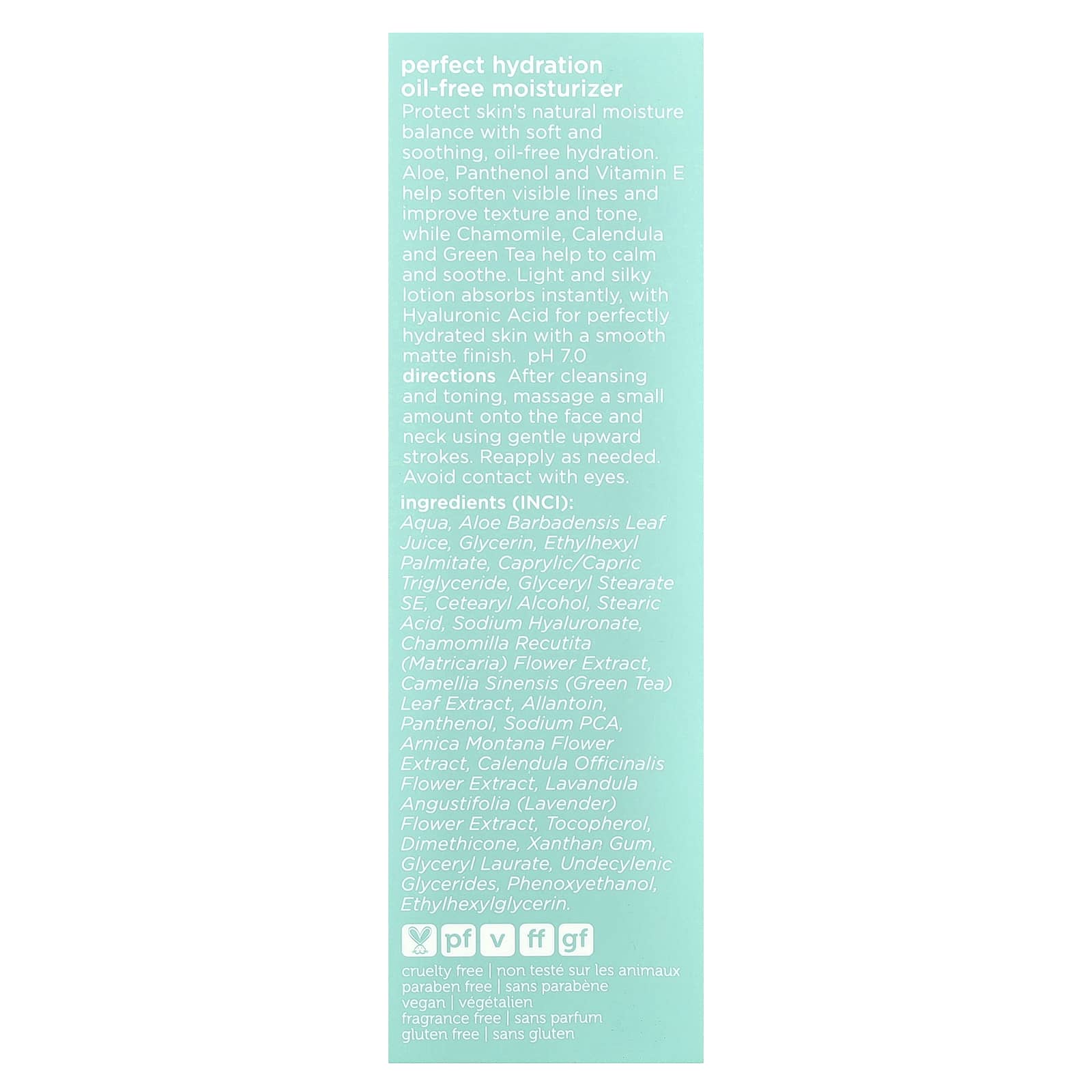 Earth Science, Perfect Hydration, Oil-Free Moisturizer, Fragrance Free, 2 fl oz (59 ml)