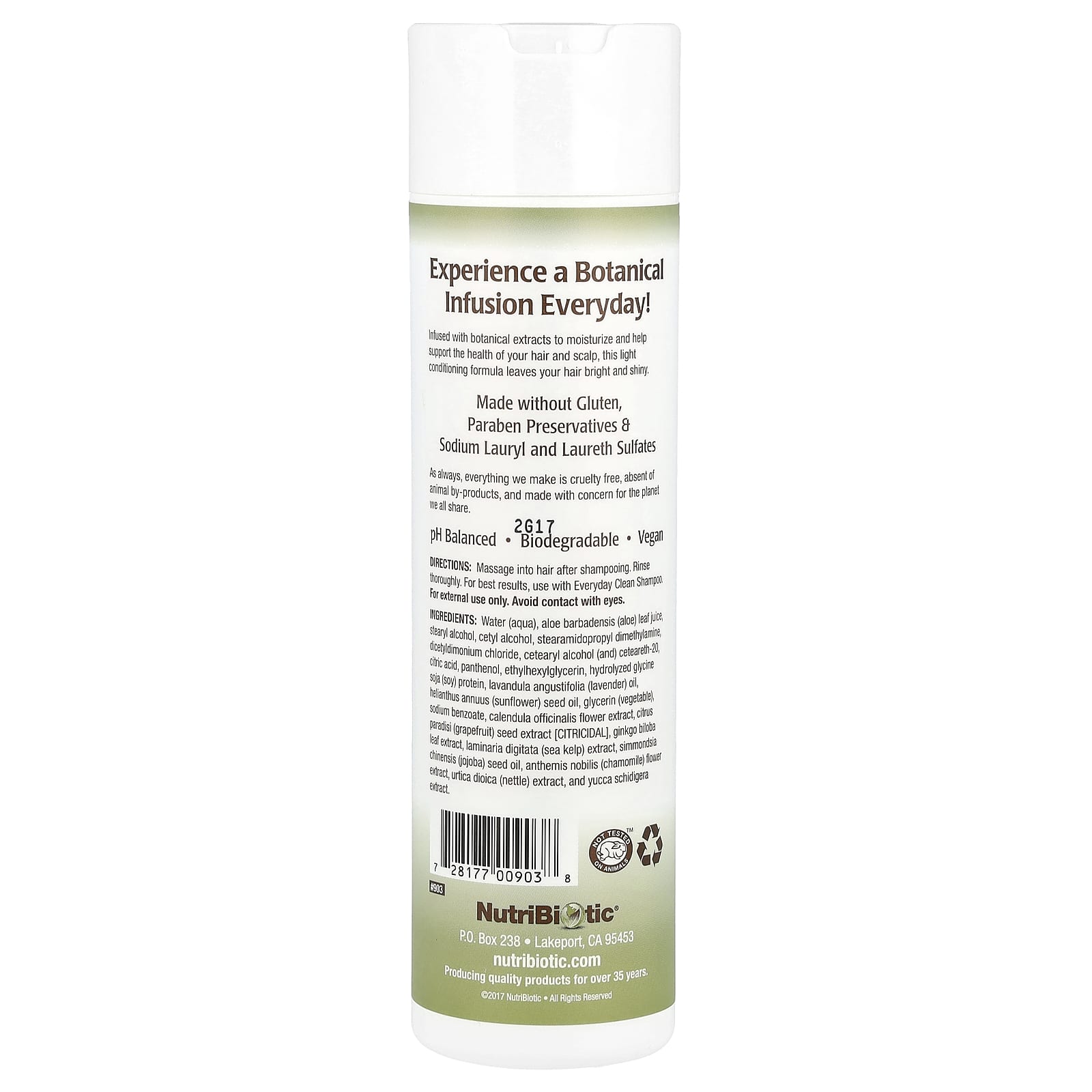 NutriBiotic, Everyday Clean Conditioner, Botanical Blend, For Normal to Oily Hair, 10 fl oz (296 ml)