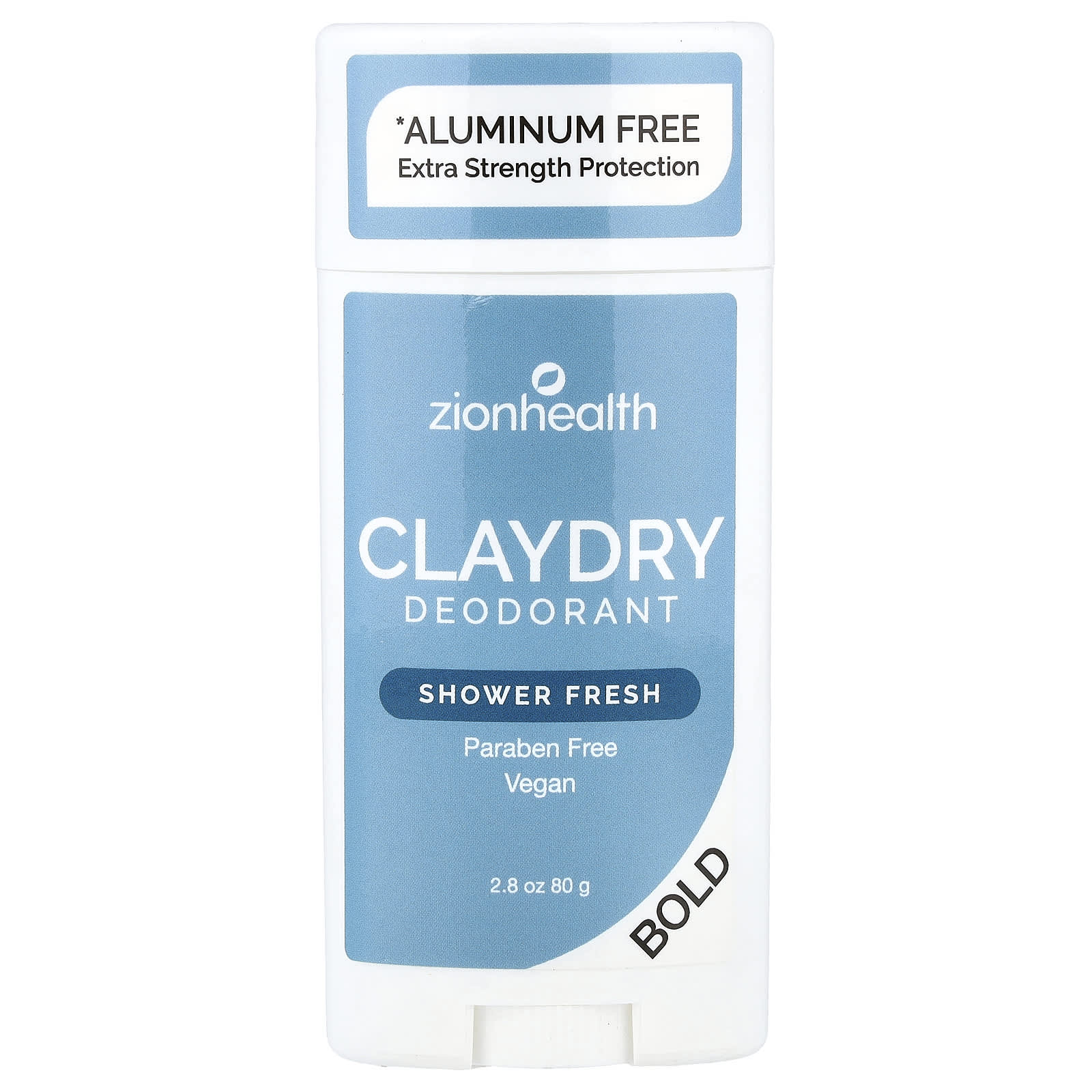 Zion Health, Bold, ClayDry Deodorant, Shower Fresh, 2.8 oz (80 g)