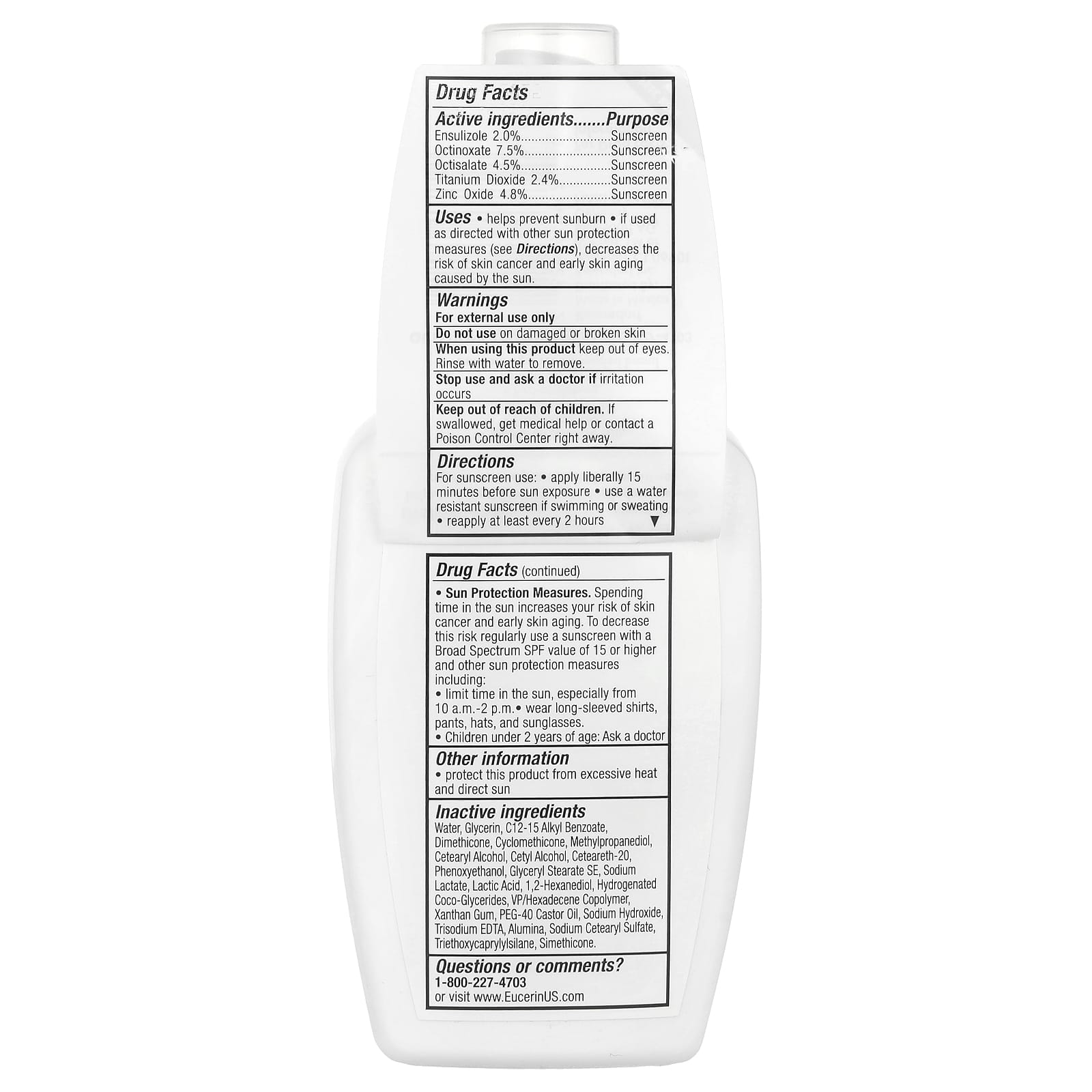 Eucerin, Gentle Protection, Daily Lotion & Sunscreen, SPF 30, Fragrance Free, 4 fl oz (118 ml)