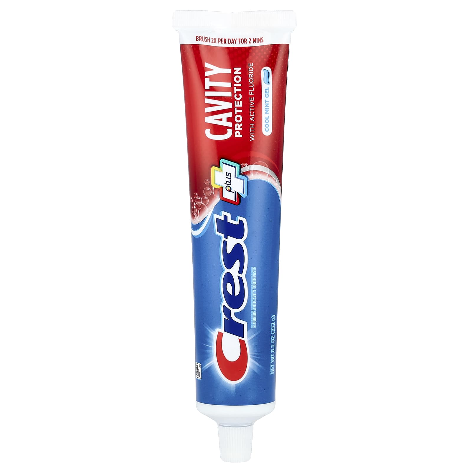 Crest, Plus, Fluoride Anticavity Toothpaste, Cool Mint Gel, 8.2 oz (232 g)