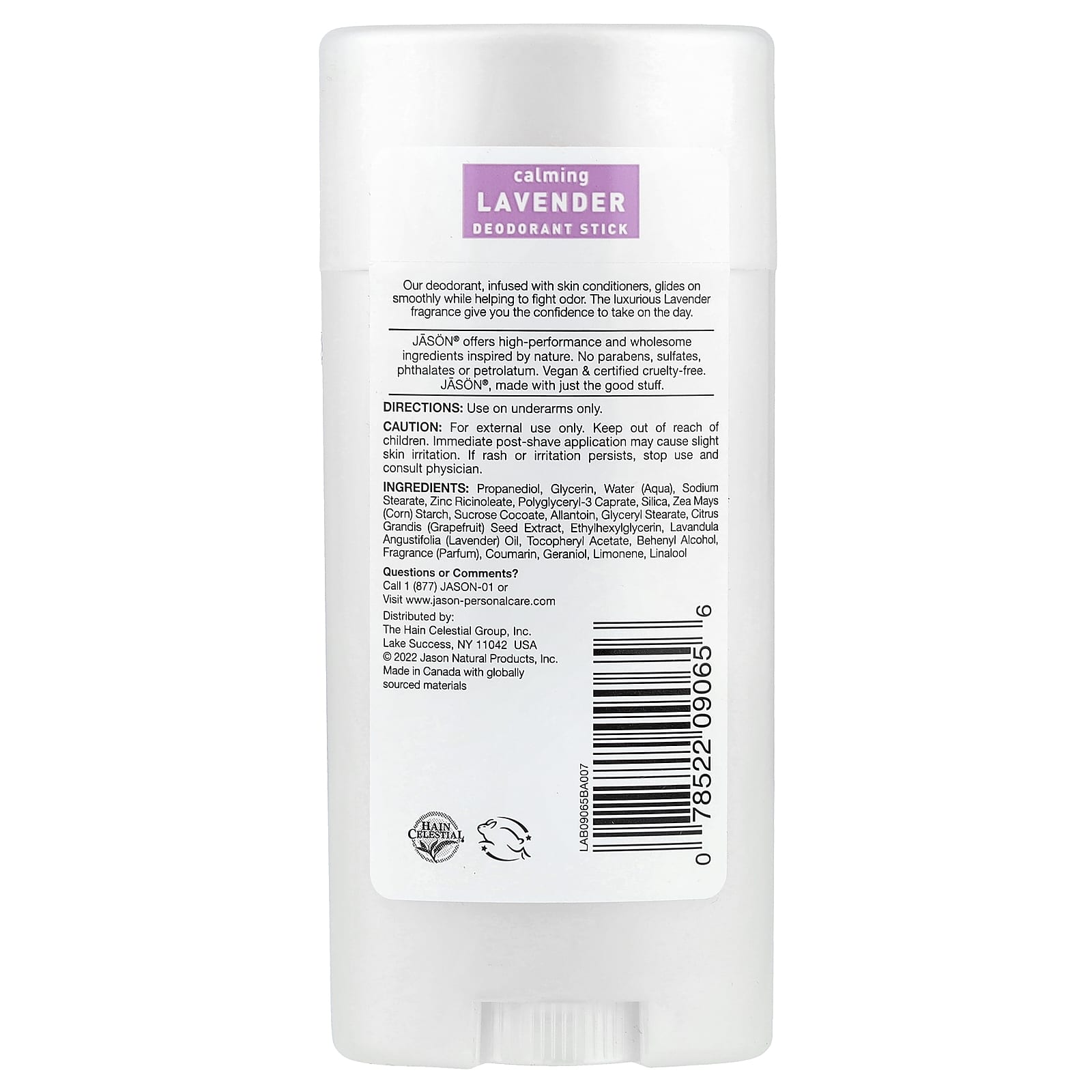 Jason Natural, Deodorant Stick, Calming Lavender, 2.5 oz (71 g)