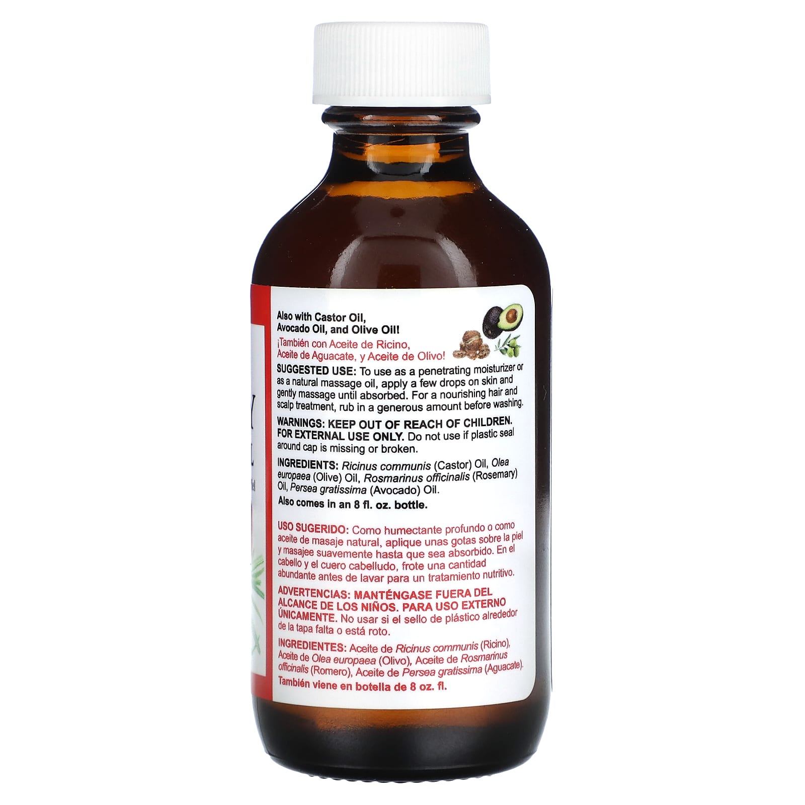 De La Cruz, Rosemary, Hair & Skin Oil, 2 fl oz (59 ml)