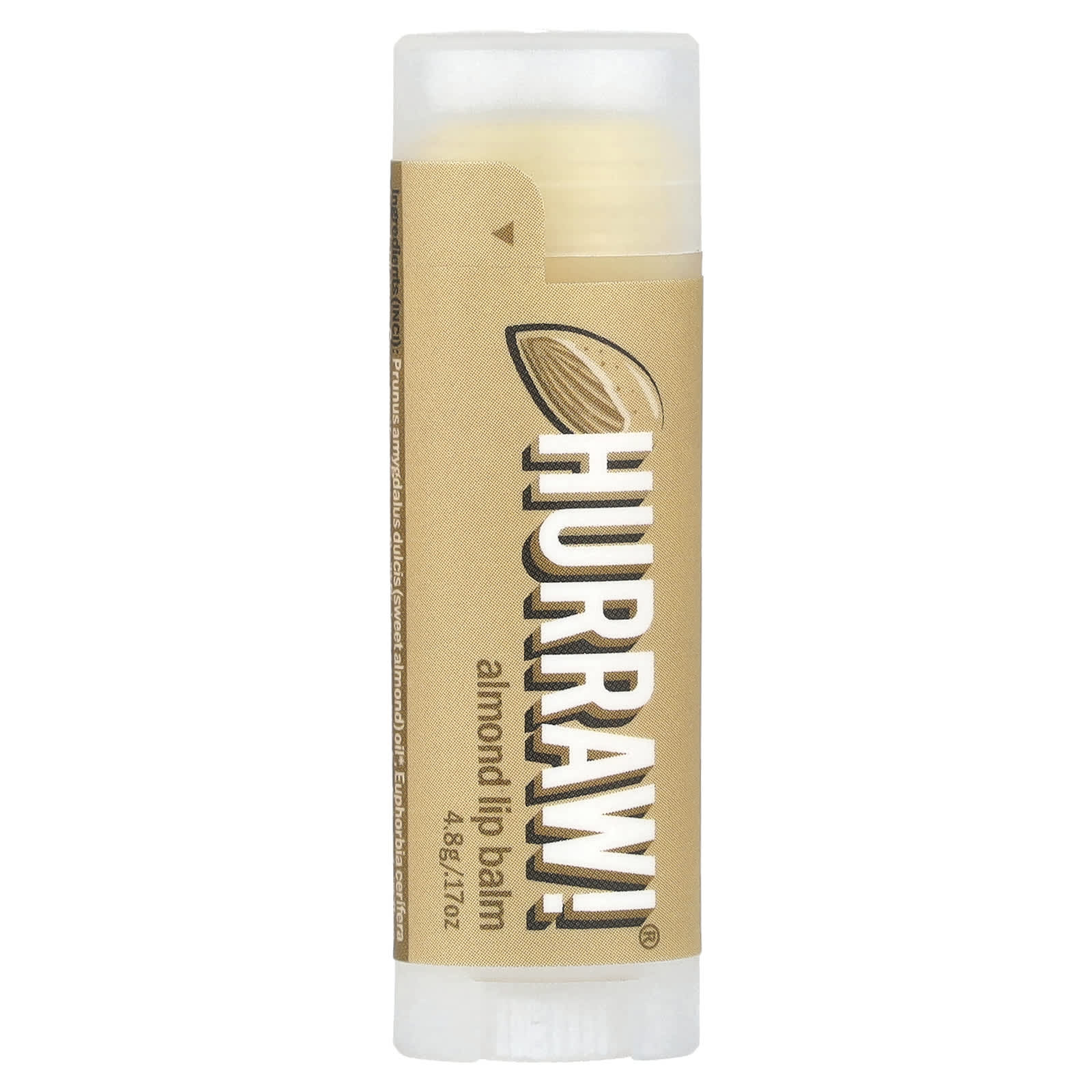 Hurraw! Balm, Lip Balm, Almond, 0.17 oz (4.8 g)