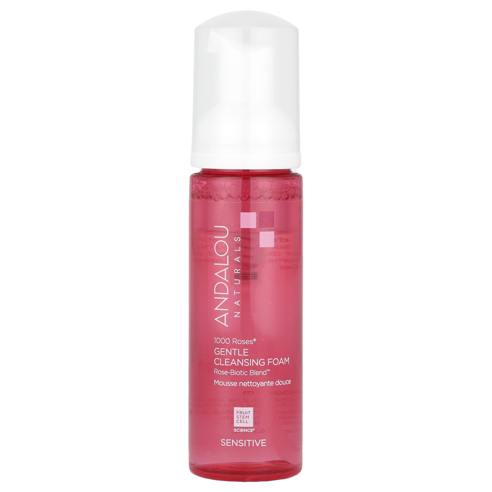 Andalou Naturals, 1000 Roses, Gentle Cleansing Foam, Sensitive, 5.5 fl oz (163 ml)