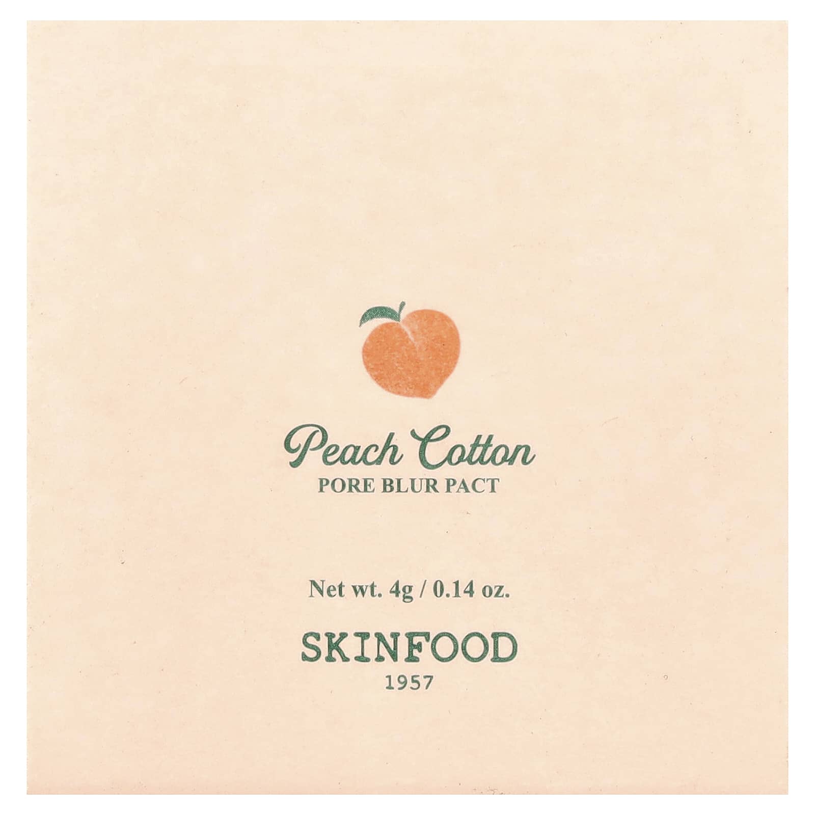 SKINFOOD, Peach Cotton Pore Blur Pact, 0.14 oz (4 g)
