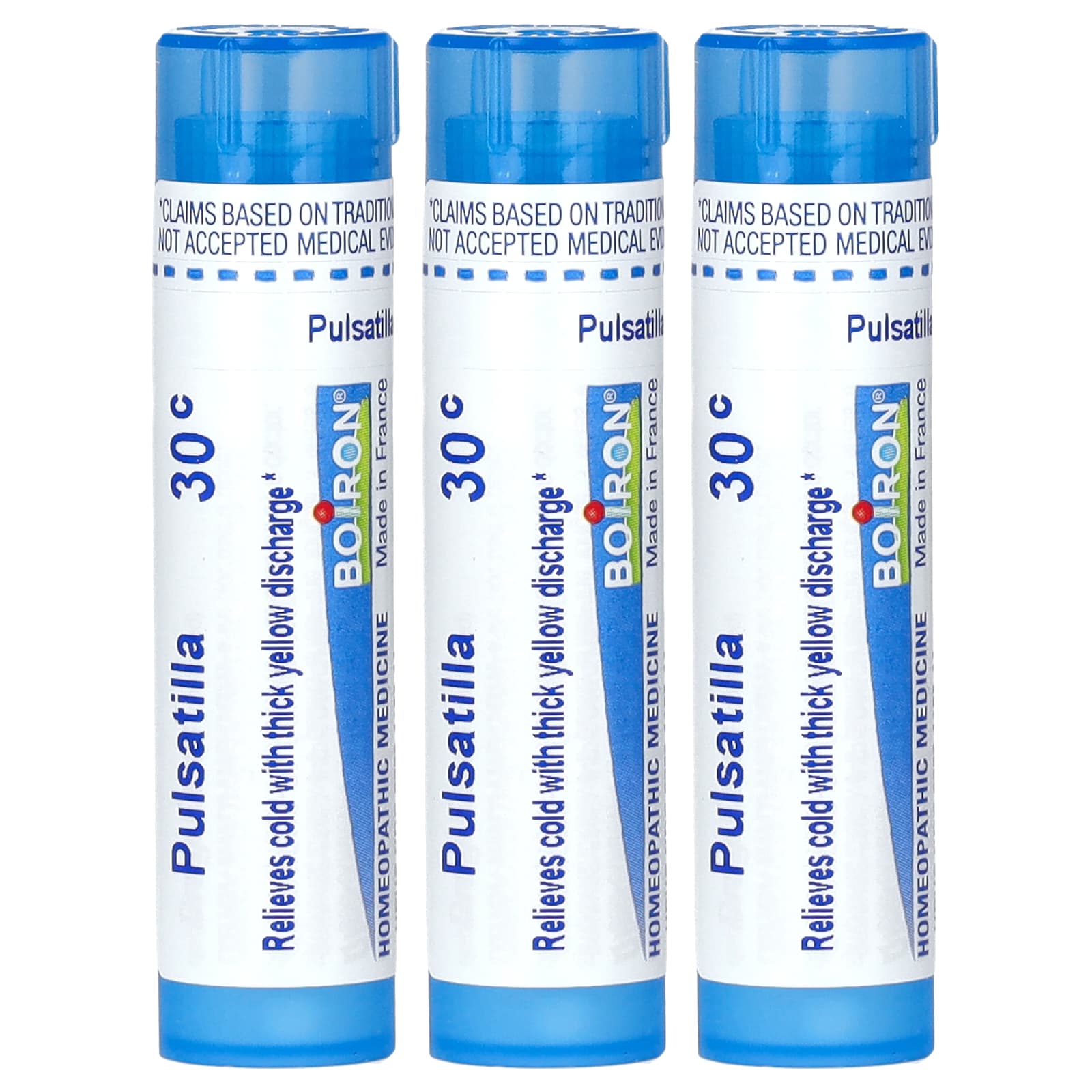 Boiron, Pulsatilla, Meltaway Pellets, 30C, 3 Tubes, 80 Pellets Each