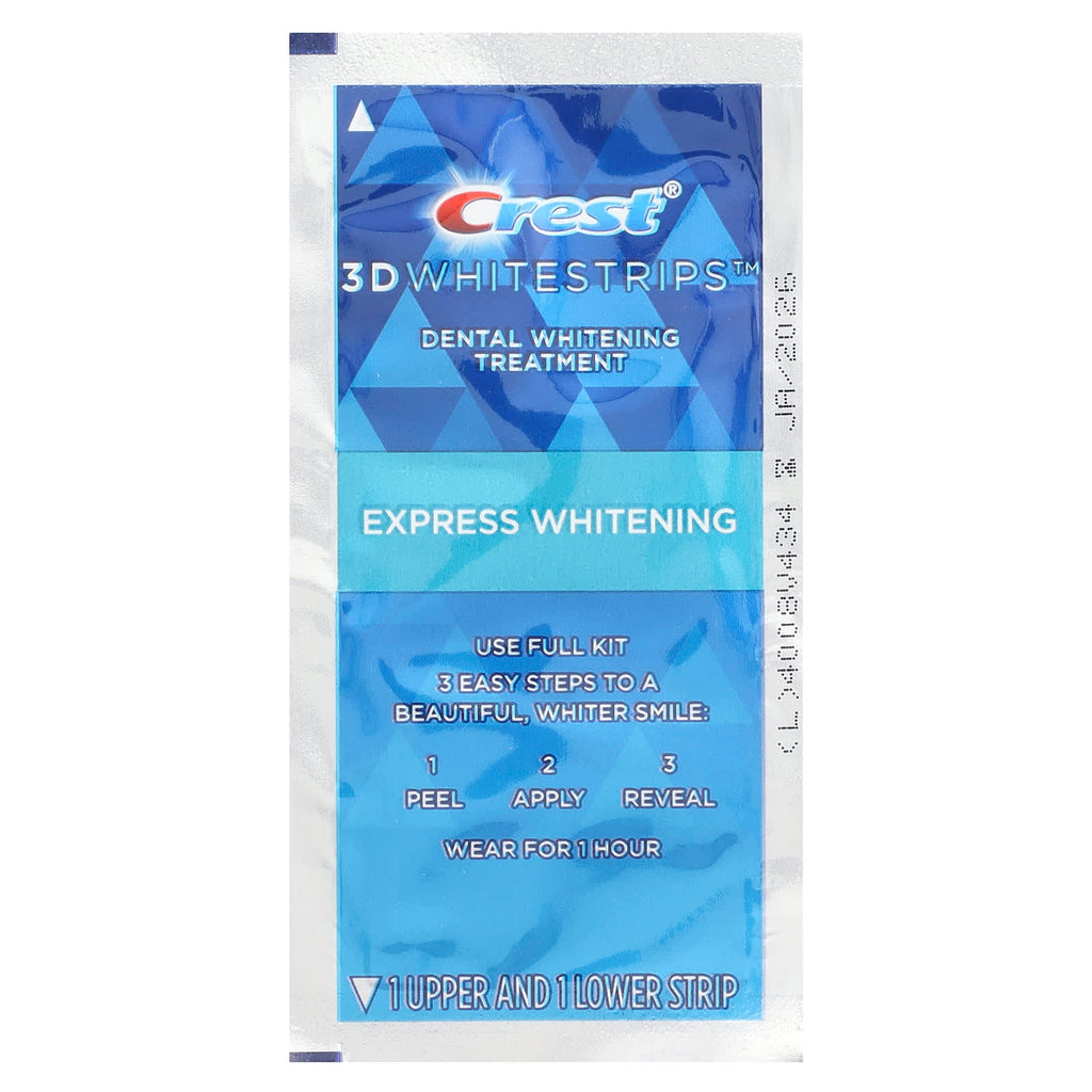 Crest, 3D Whitestrips™, Dental Whitening Kit, 1 Hour Express, 20 Strips