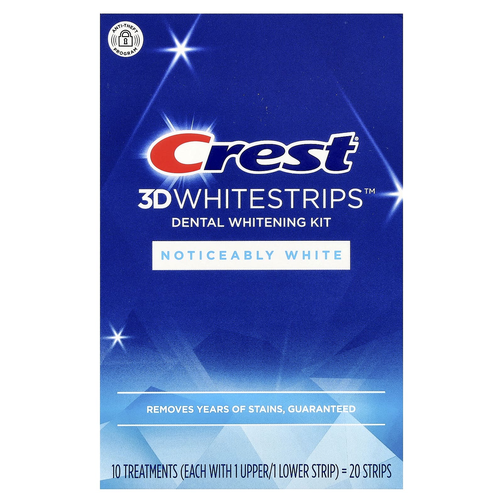 Crest, 3D Whitestrips™, Dental Whitening Kit, Noticeably White, 20 Strips