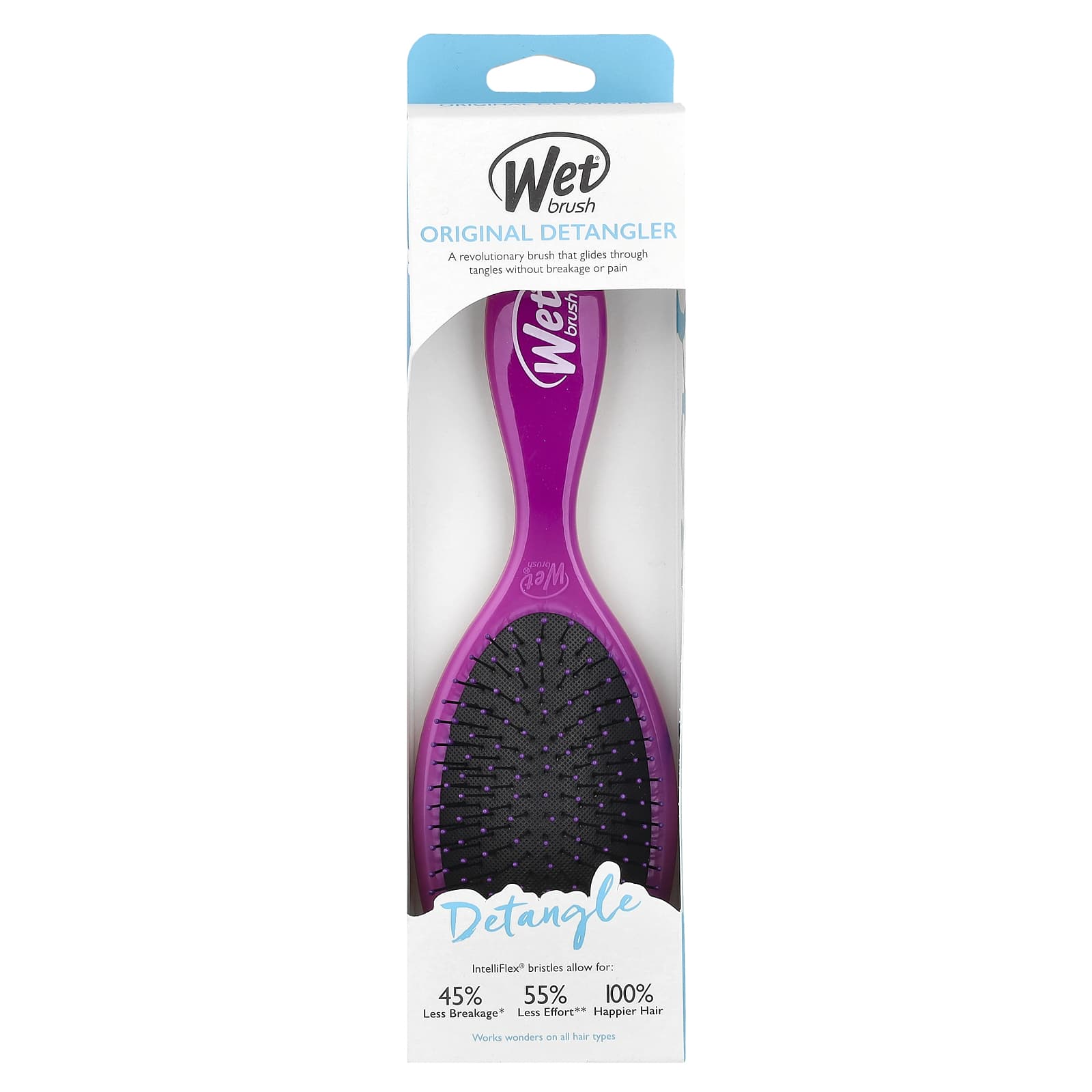 Wet Brush, Original Detangler Brush, Purple, 1 Brush
