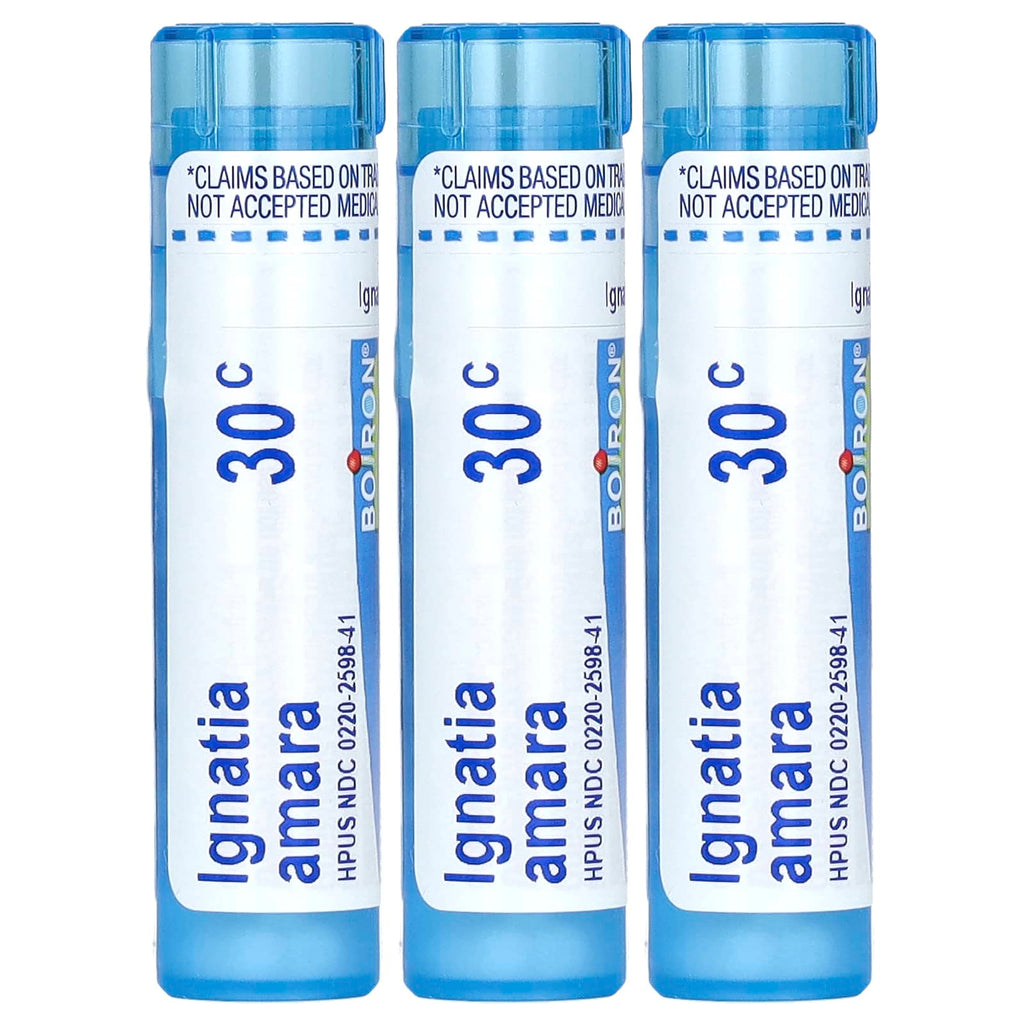 Boiron, Ignatia Amara, Meltaway Pellets, 30C, 3 Tubes, 80 Pellets Each