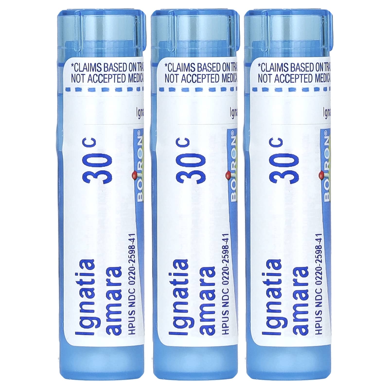 Boiron, Ignatia Amara, Meltaway Pellets, 30C, 3 Tubes, 80 Pellets Each