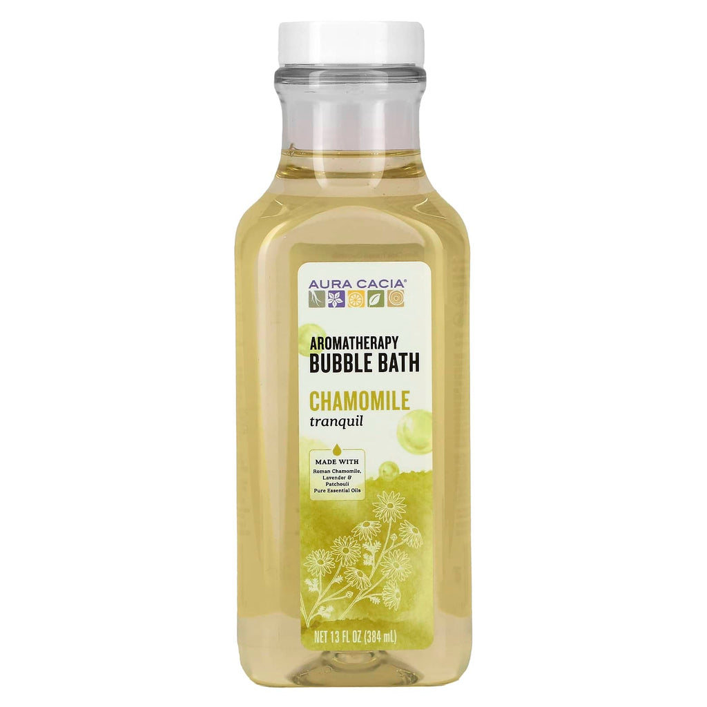 Aura Cacia, Aromatherapy Bubble Bath, Tranquil Chamomile, 13 fl oz (384 ml)