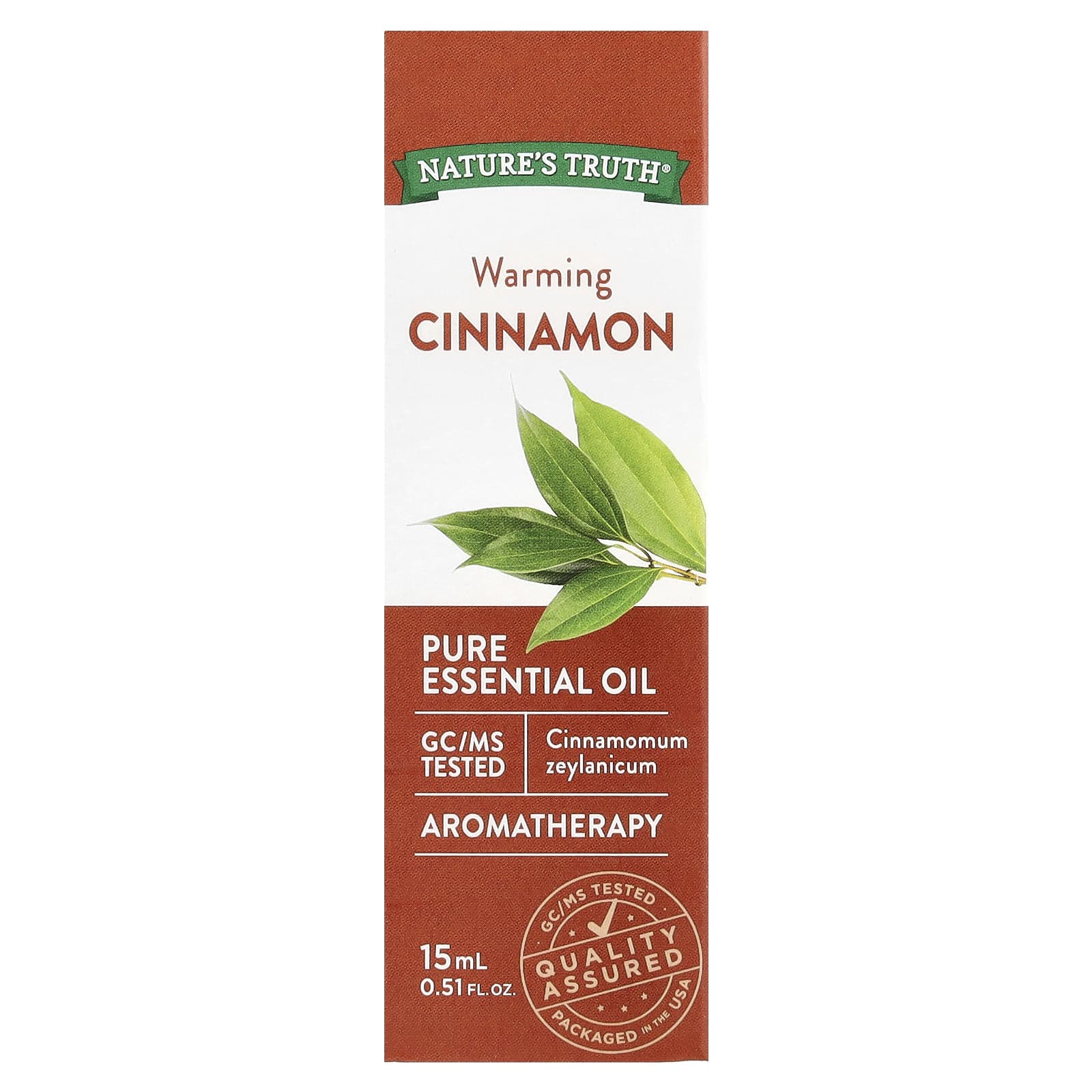 Nature's Truth, Pure Essential Oil, Warming Cinnamon, 0.51 fl oz (15 ml)