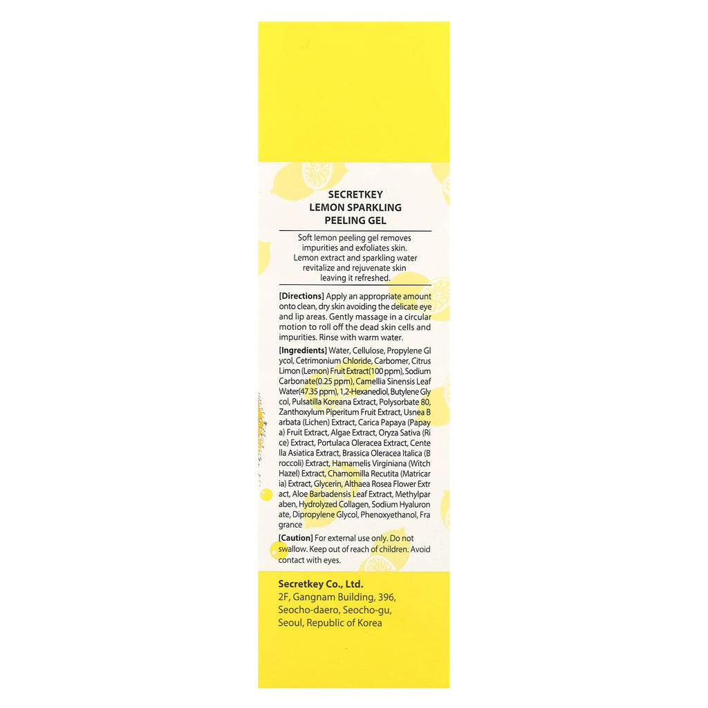 Secret Key, Lemon Sparkling Peeling Gel, 4.05 fl oz (120 ml)