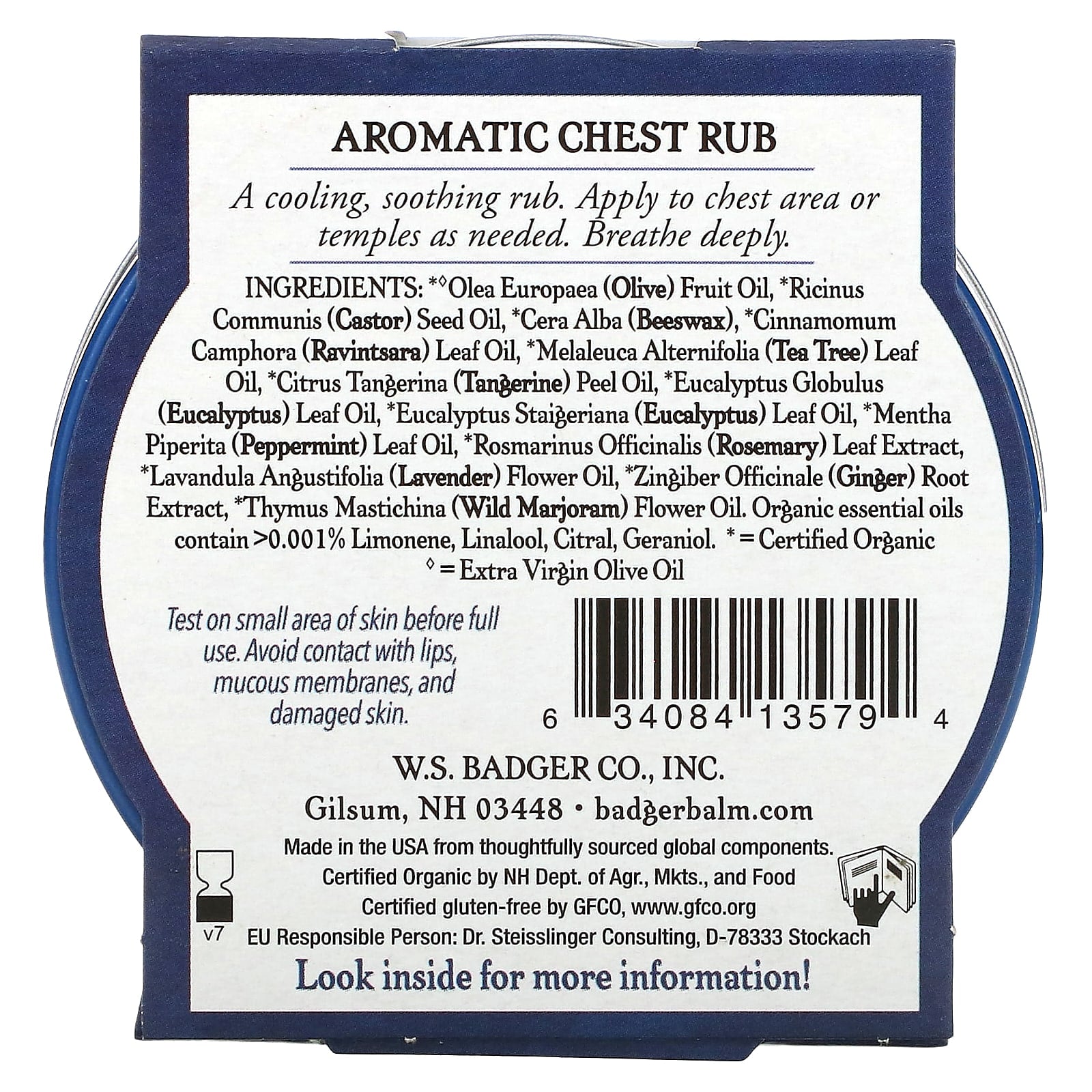 Badger, Aromatic Chest Rub, Eucalyptus Blend, 2 oz (56 g)