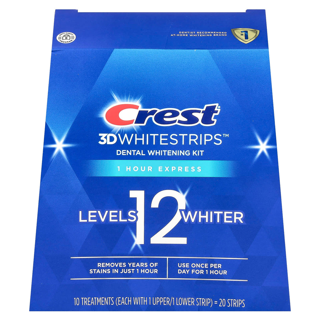 Crest, 3D Whitestrips™, Dental Whitening Kit, 1 Hour Express, 20 Strips
