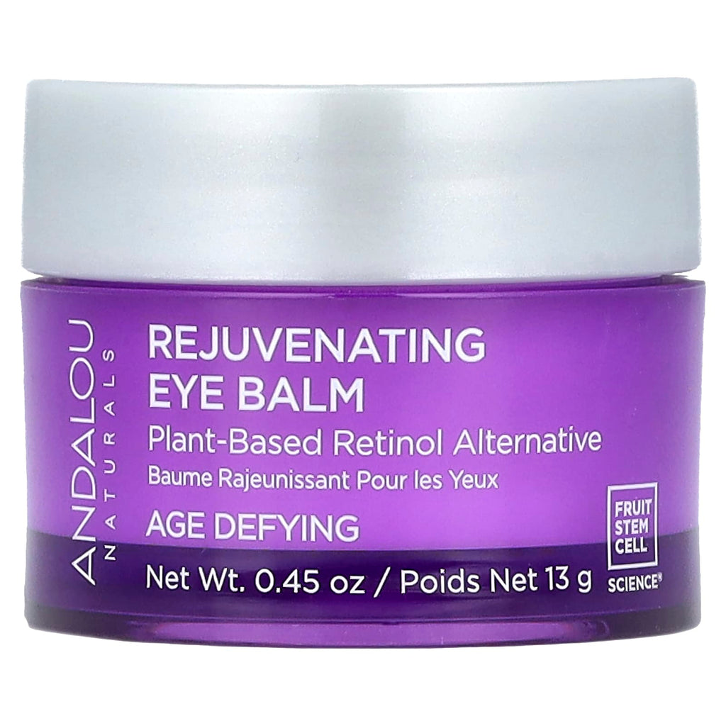 Andalou Naturals, Rejuvenating Eye Balm, Plant-Based Retinol Alternative, 0.45 oz (13 g)