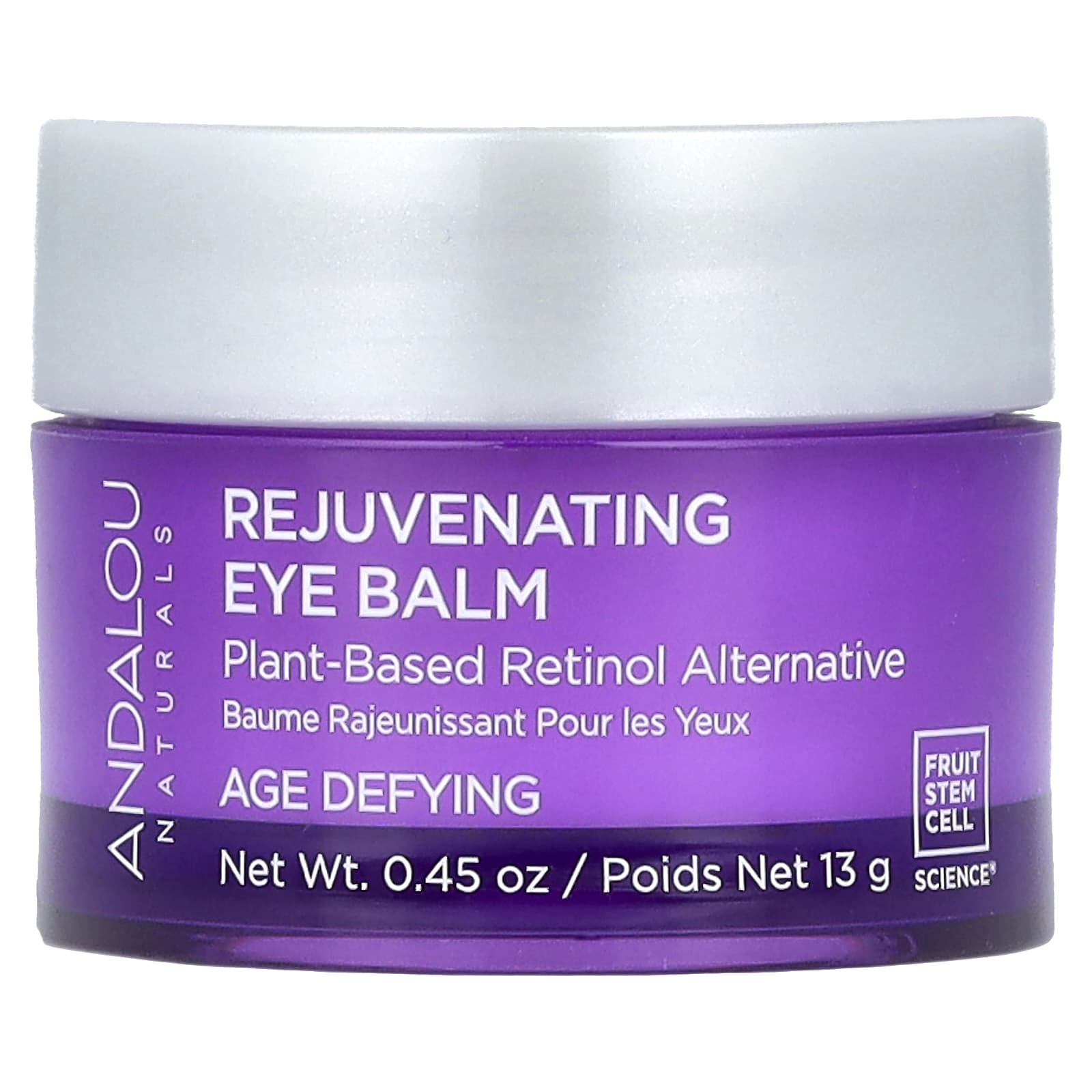 Andalou Naturals, Rejuvenating Eye Balm, Plant-Based Retinol Alternative, 0.45 oz (13 g)