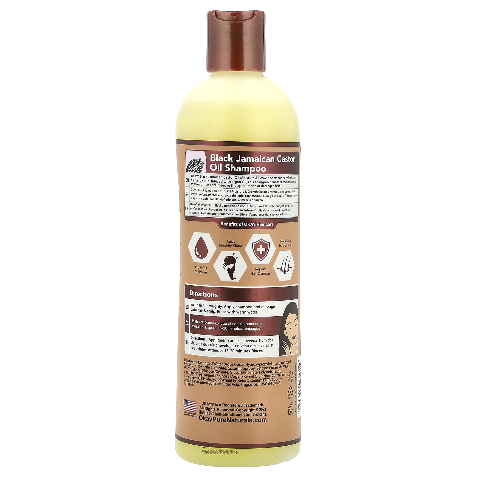 Okay Pure Naturals, Black Jamaican Castor Oil®, Shampoo, 12 fl oz (355 ml)