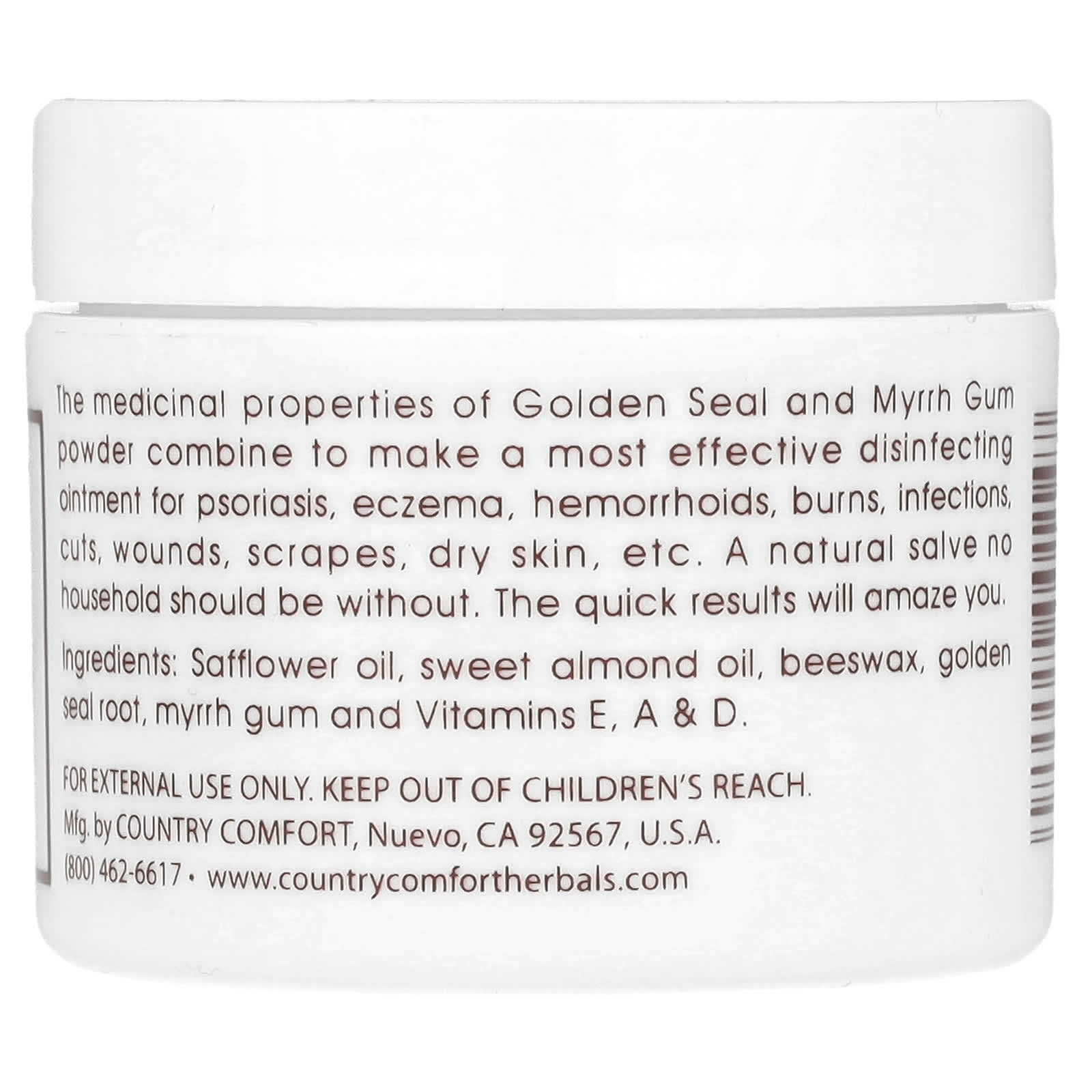 Country Comfort, Herbal Savvy, Golden Seal-Myrrh, 2 oz (57 g)