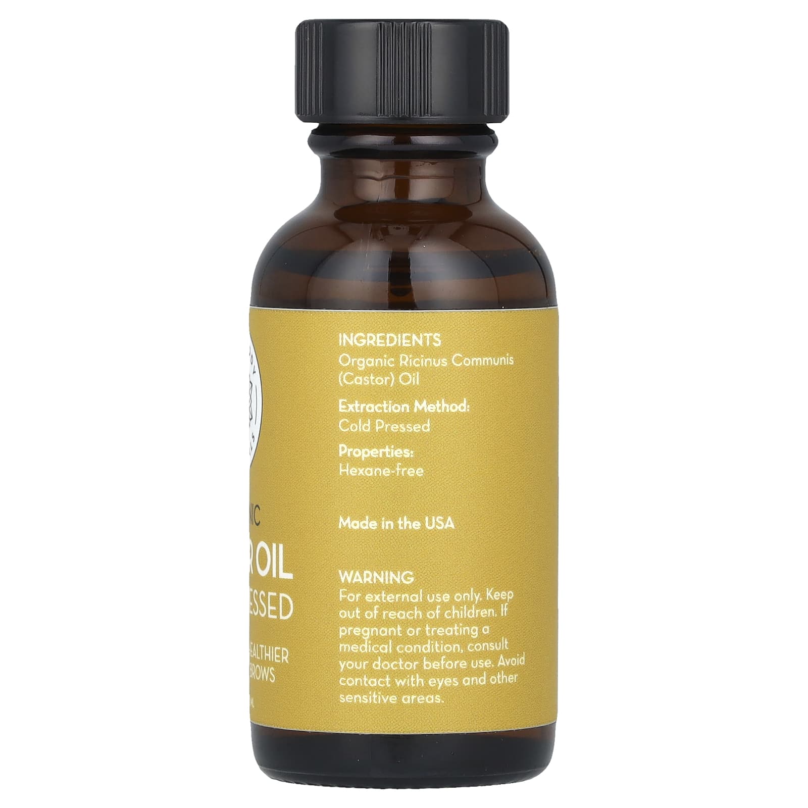 Pure Body Naturals, Organic Castor Oil Kit, 1 fl oz (30 ml)
