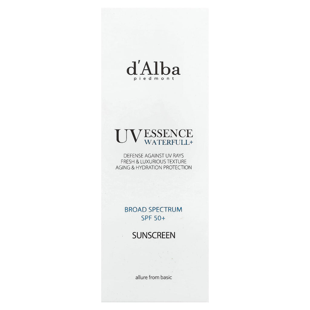 d'Alba, UV Essence Waterfull+ Sunscreen, SPF 50+, 1.69 fl oz (50 ml)