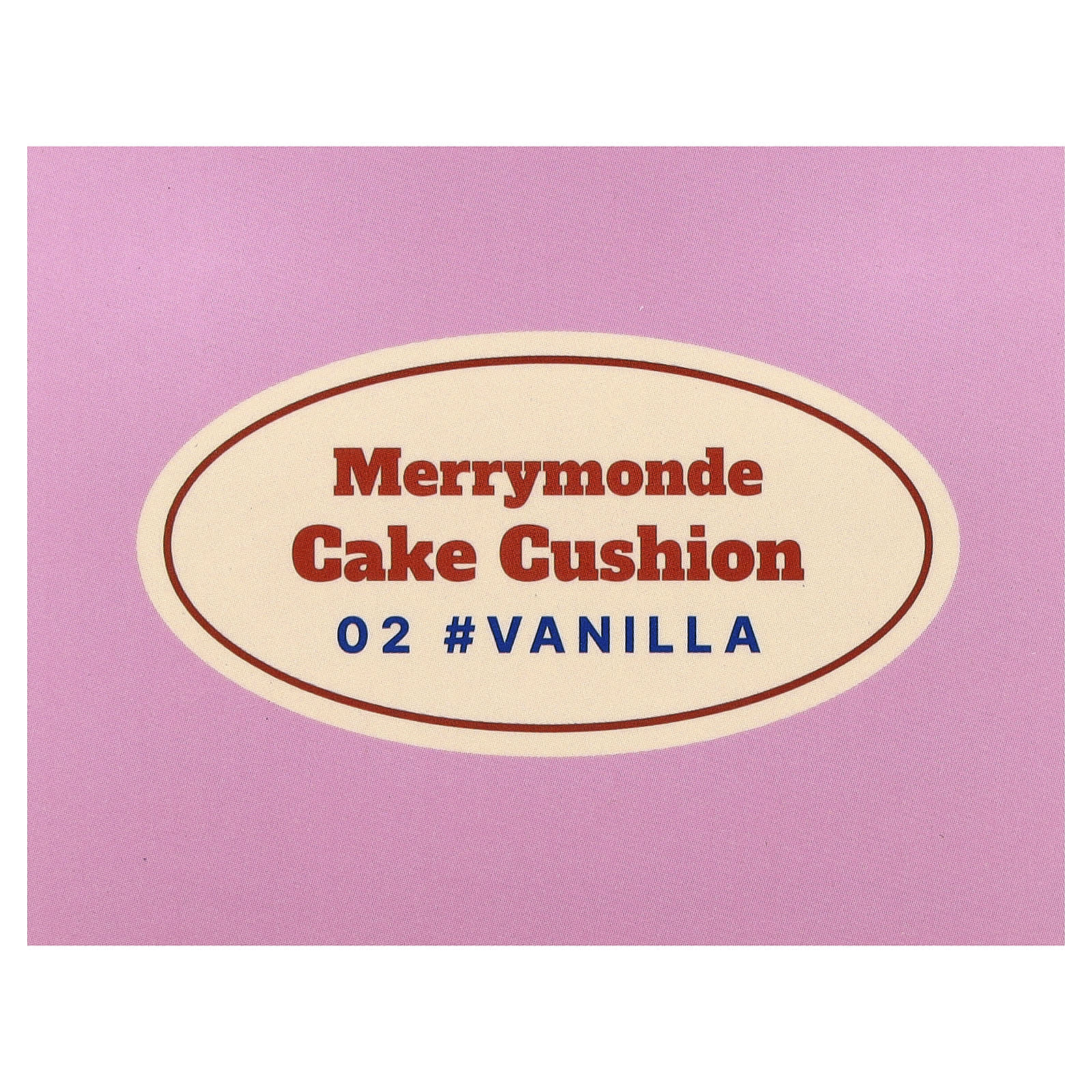 Merrymonde, Cake Cushion, SPF 40, PA ++, 02 Vanilla, 2 Count, (11 g) Each